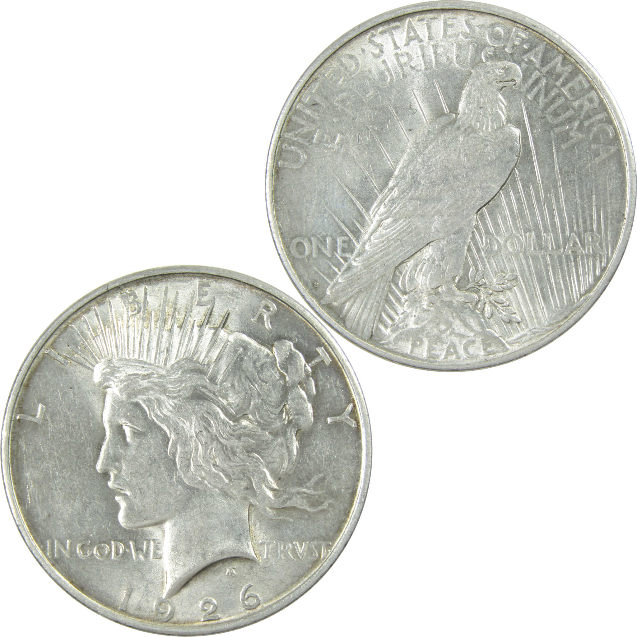 1926 D Peace Dollar AU About Uncirculated Silver $1 Coin SKU:I13685