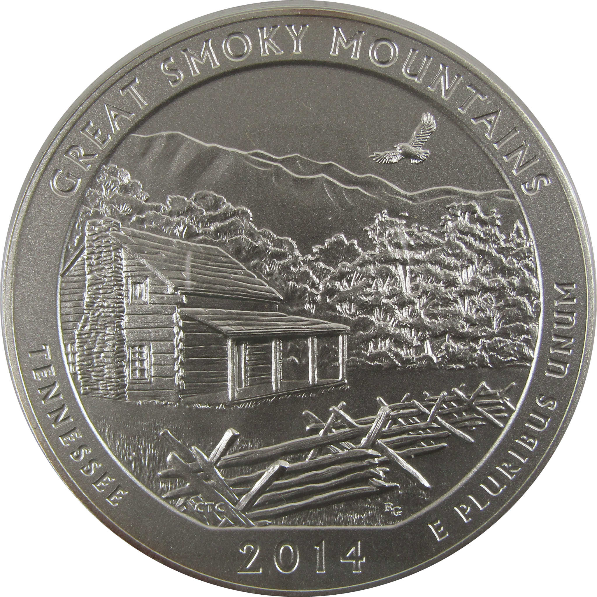 2014 P Great Smoky Mountains Park 5 oz Silver OGP COA SKU:CPC2581