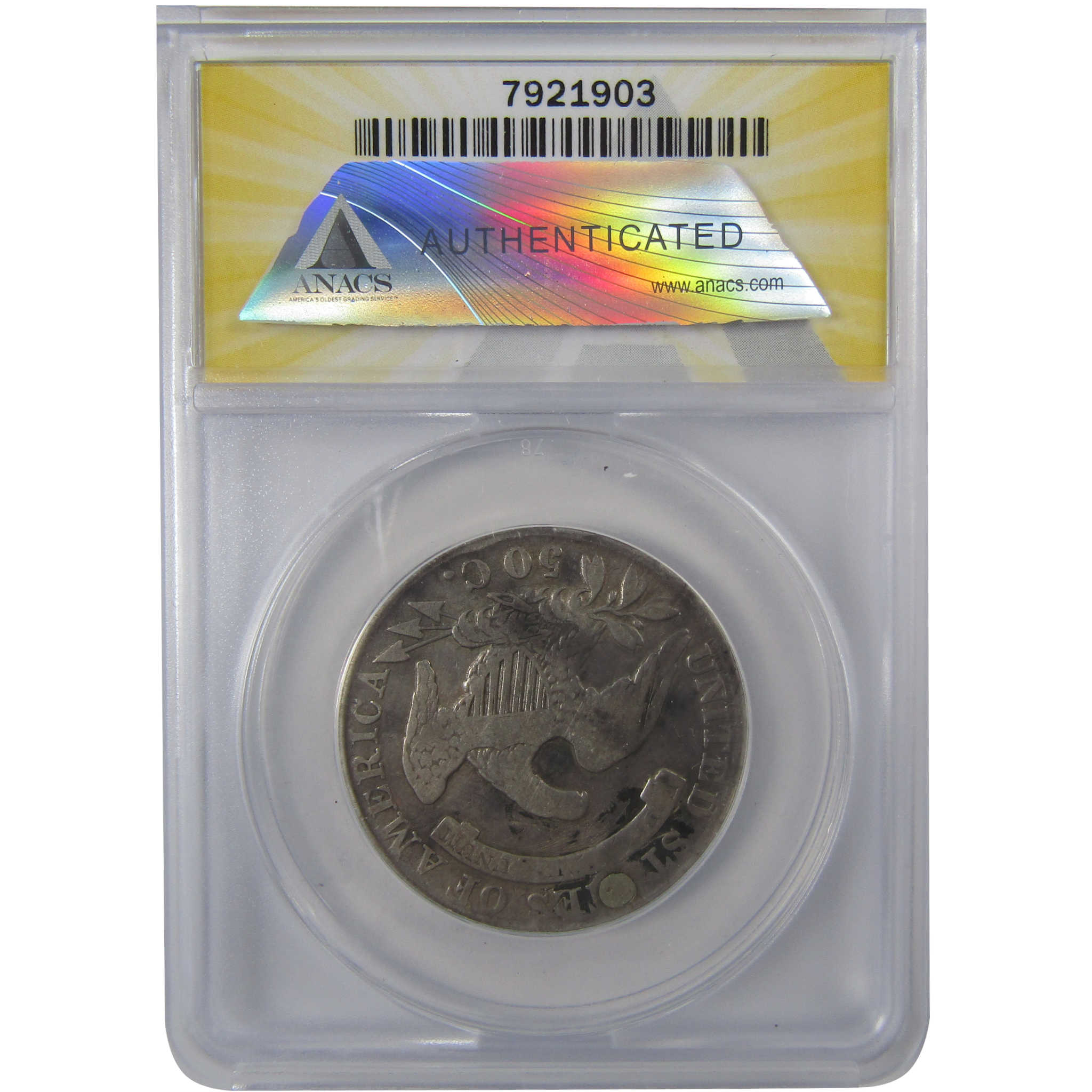 1830 Small 0 Capped Bust Silver 50c G 4 Details ANACS SKU:I24425