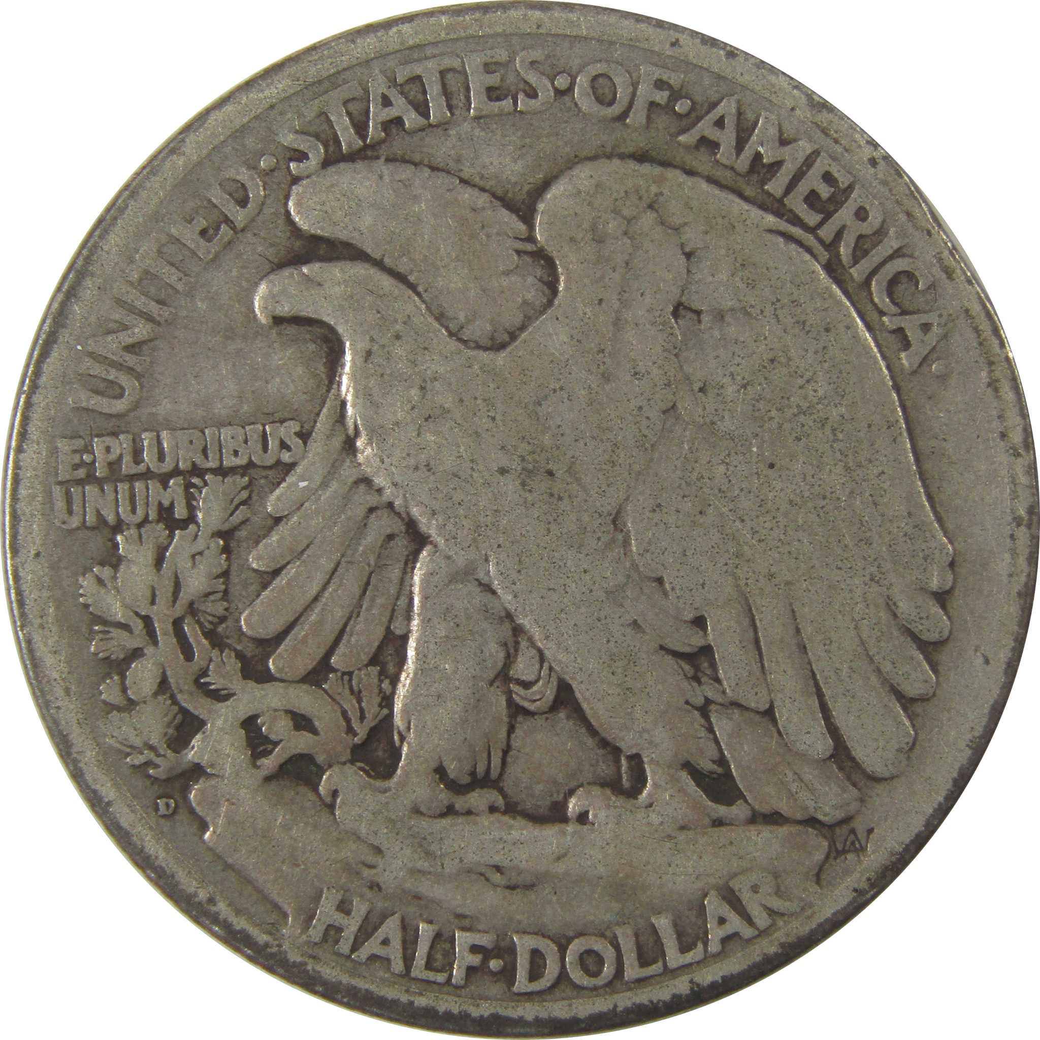 1919 D Liberty Walking Half Dollar VG Very Good Silver SKU:I20070