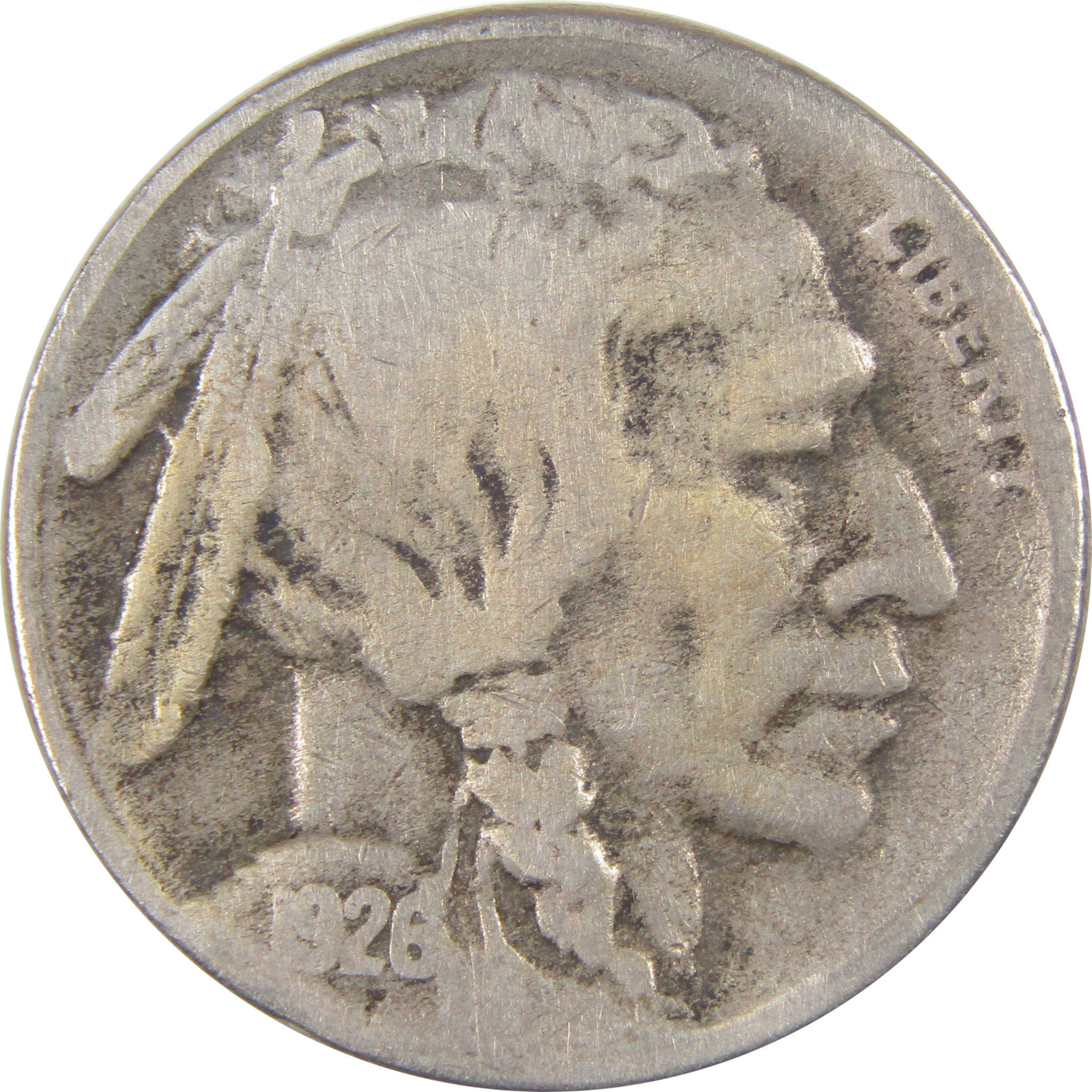 1926 S Indian Head Buffalo Nickel VG Very Good 5c Coin SKU:I16797