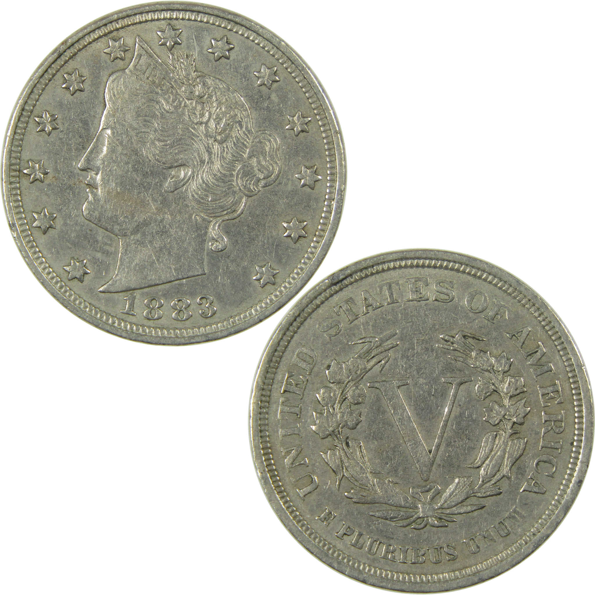 1883 No Cents Liberty Head V Nickel XF EF Extremely Fine SKU:I27231