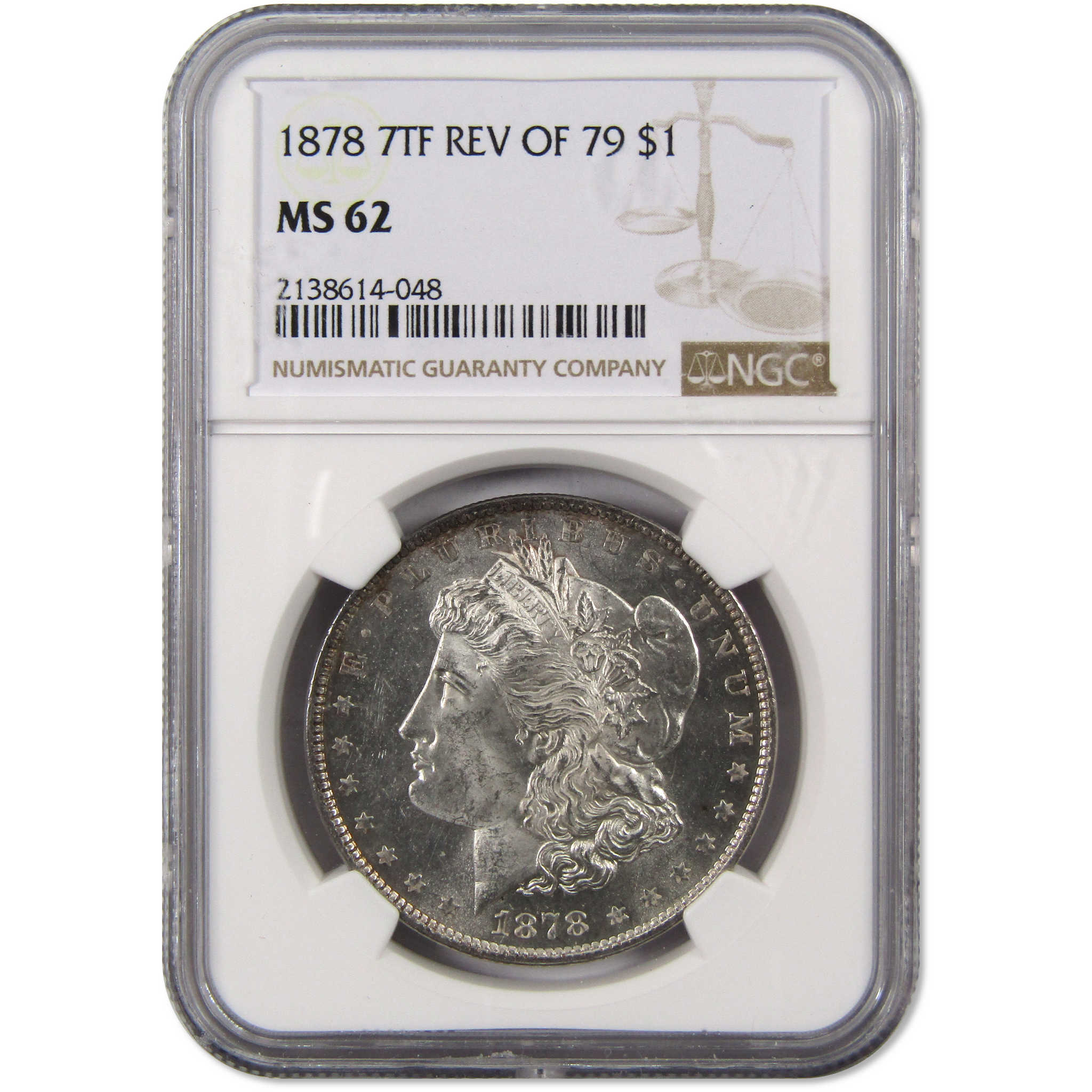 1878 7TF Rev 79 Morgan Dollar MS 62 NGC 90% Silver $1 Coin SKU:I9477 - Morgan coin - Morgan silver dollar - Morgan silver dollar for sale - Profile Coins &amp; Collectibles
