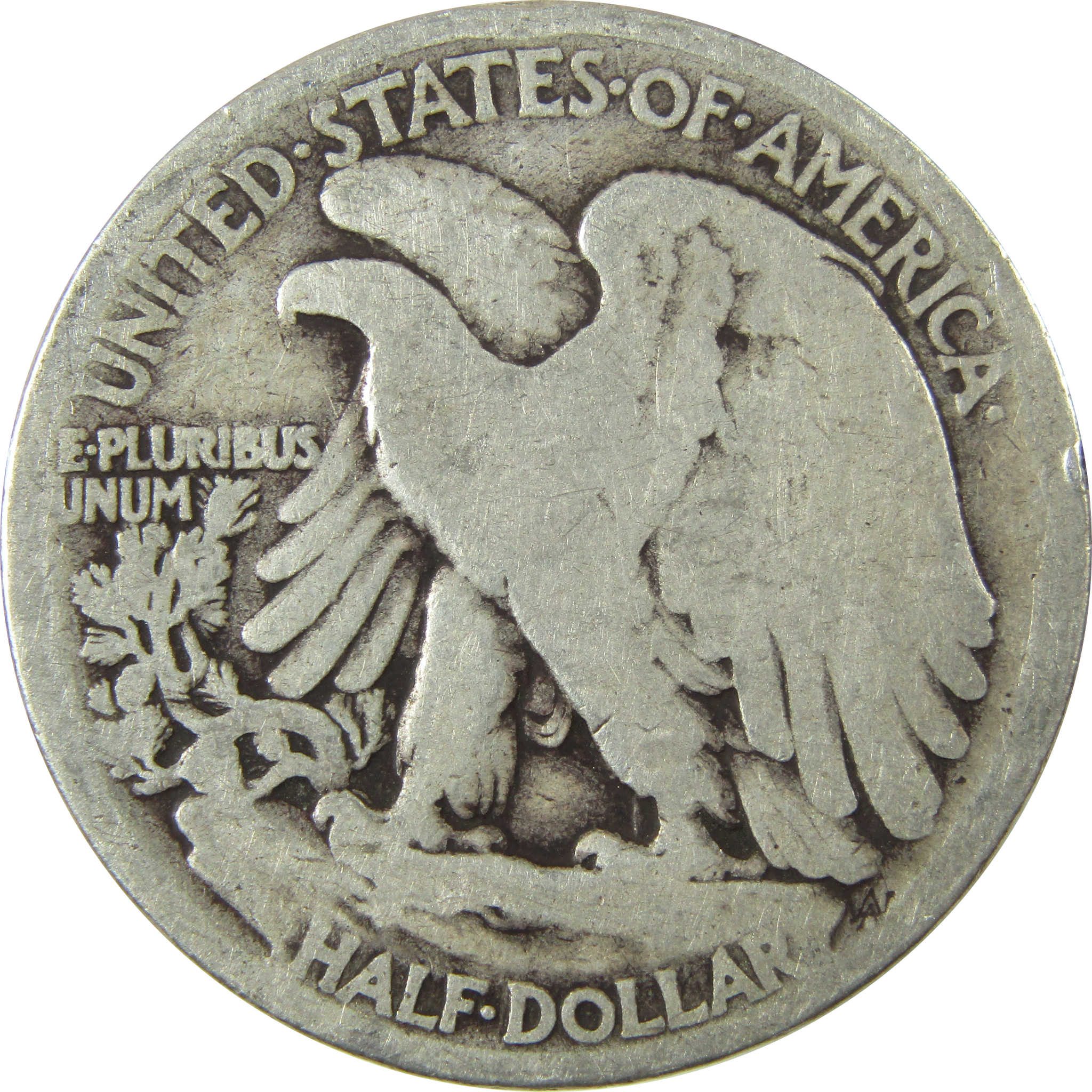 1916 D Liberty Walking Silver Half Dollar AG About Good SKU:CP1461