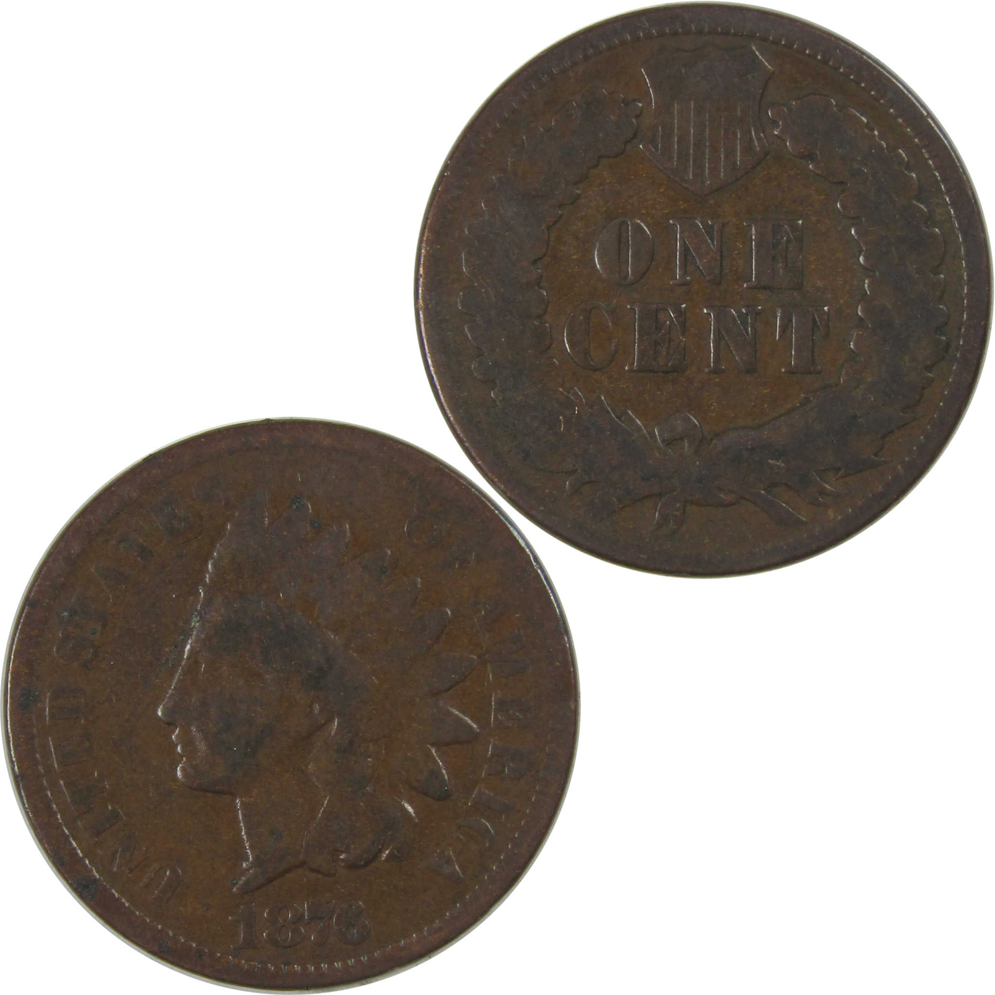 1876 Indian Head Cent G Good Penny 1c Coin SKU:I23174