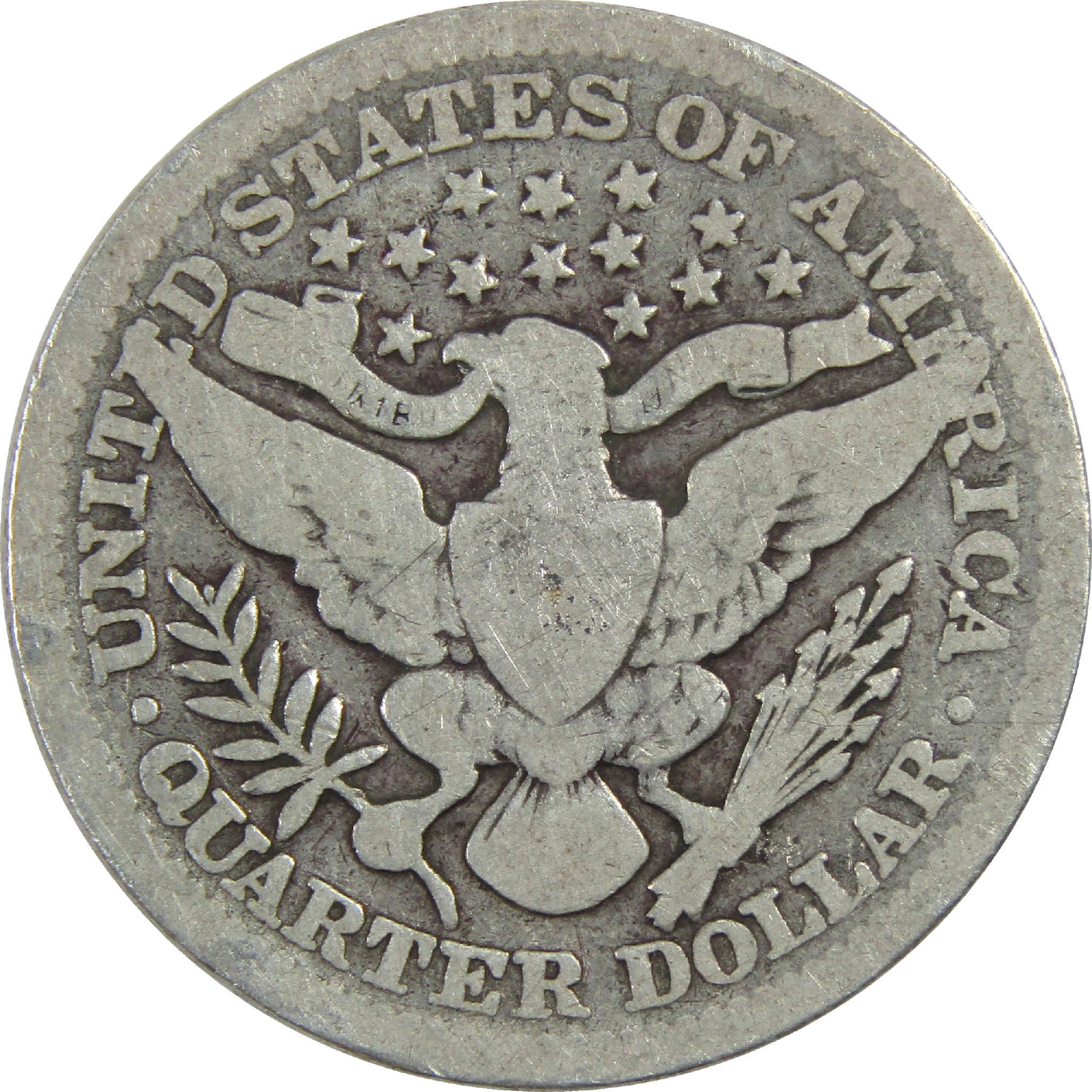 1901 Barber Quarter G Good Silver 25c Coin SKU:I13183