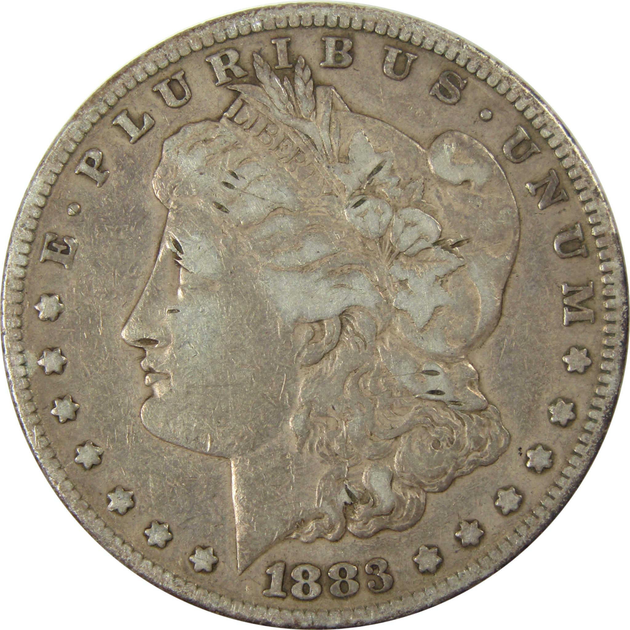 1883 S Morgan Silver Dollar F Fine Details $1 Coin SKU:I26296 - Morgan coin - Morgan silver dollar - Morgan silver dollar for sale - Profile Coins &amp; Collectibles