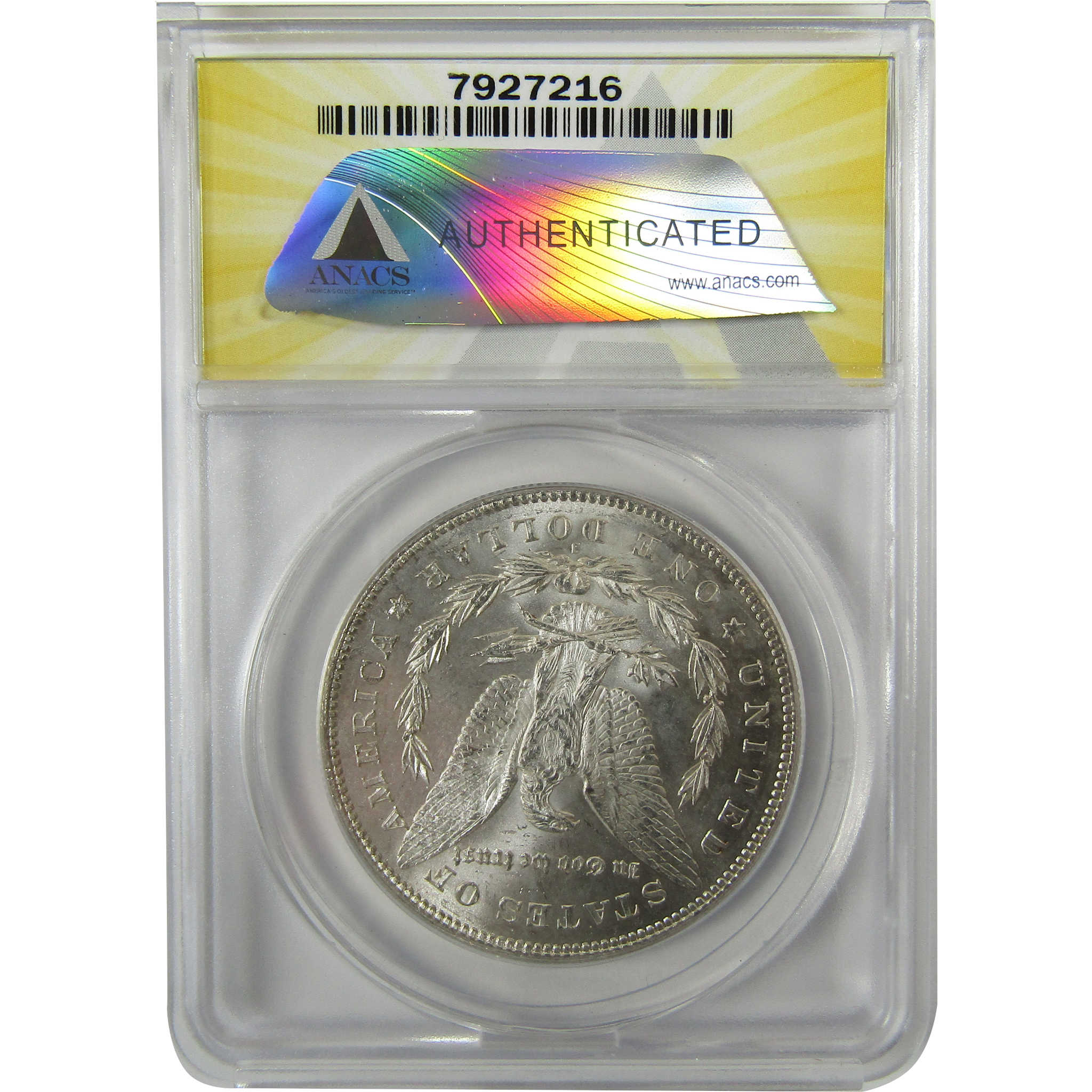 1878 S Morgan Silver Dollar MS 63 ANACS Uncirculated SKU:I28483