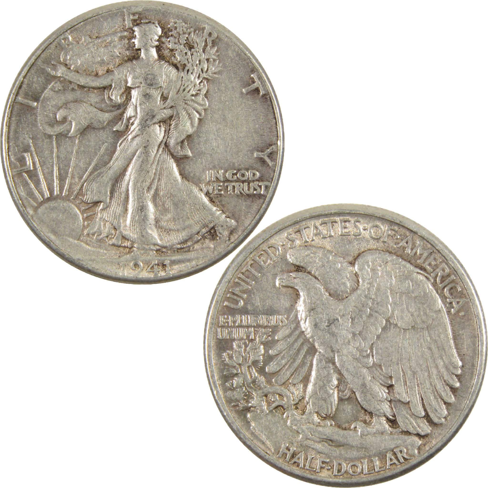 1941 Liberty Walking Half Dollar VF Very Fine Silver 50c Coin