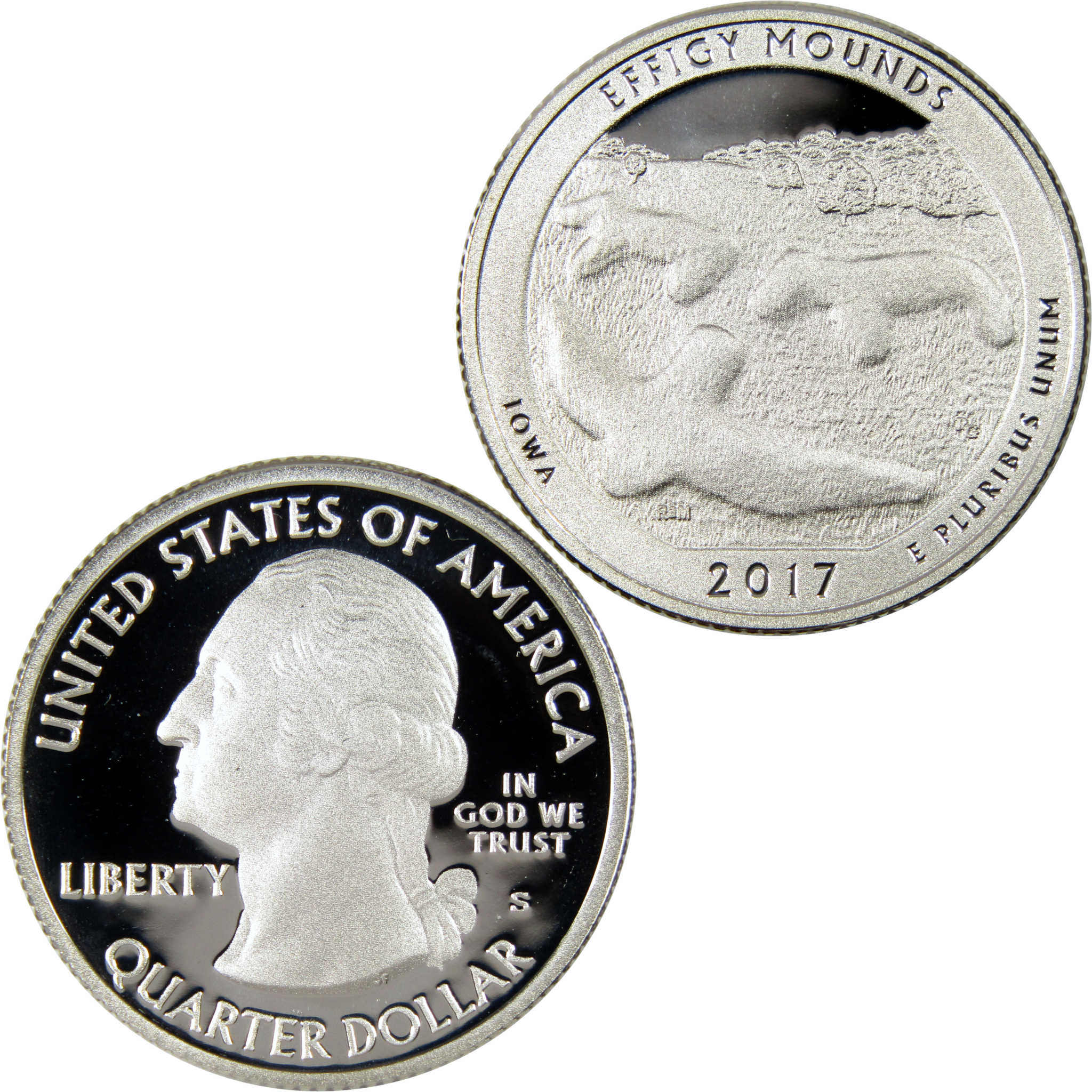 2017 S Effigy Mounds National Park Quarter Silver 25c Proof Coin