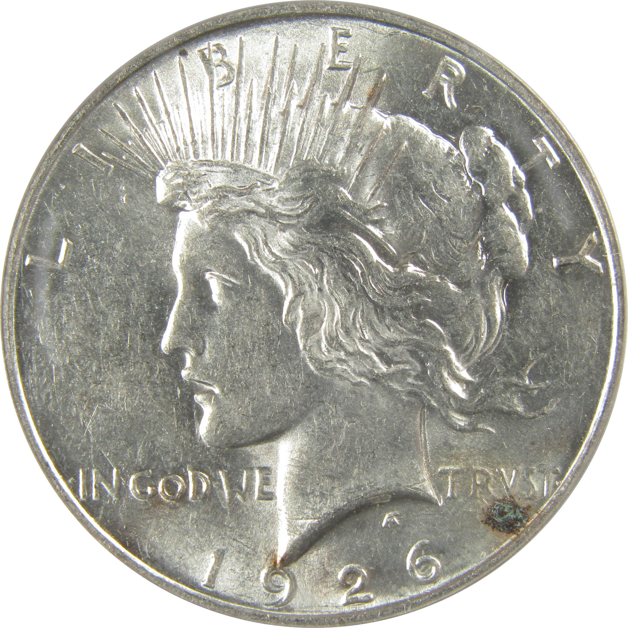 1926 D Peace Dollar AU 58 ANACS Silver $1 Coin SKU:I20438