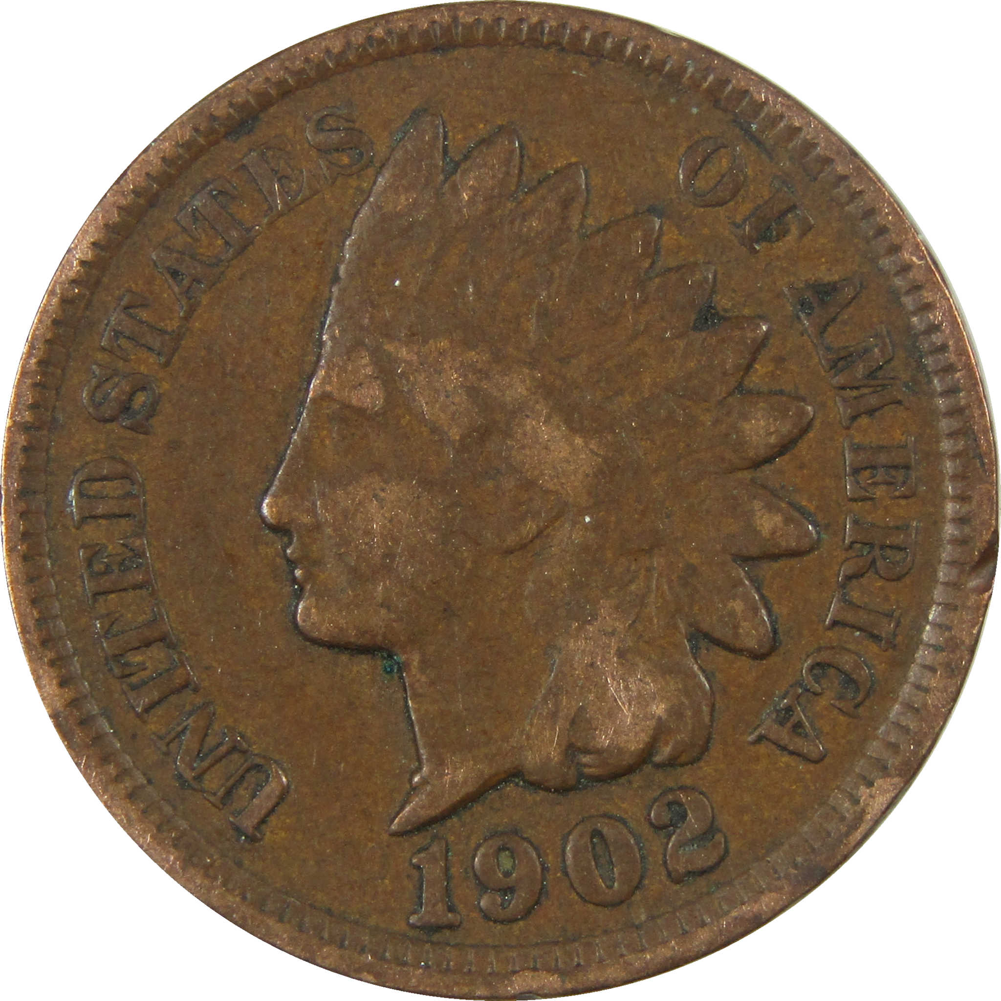 1902 Indian Head Cent VG Very Good Penny 1c Coin SKU:I27056