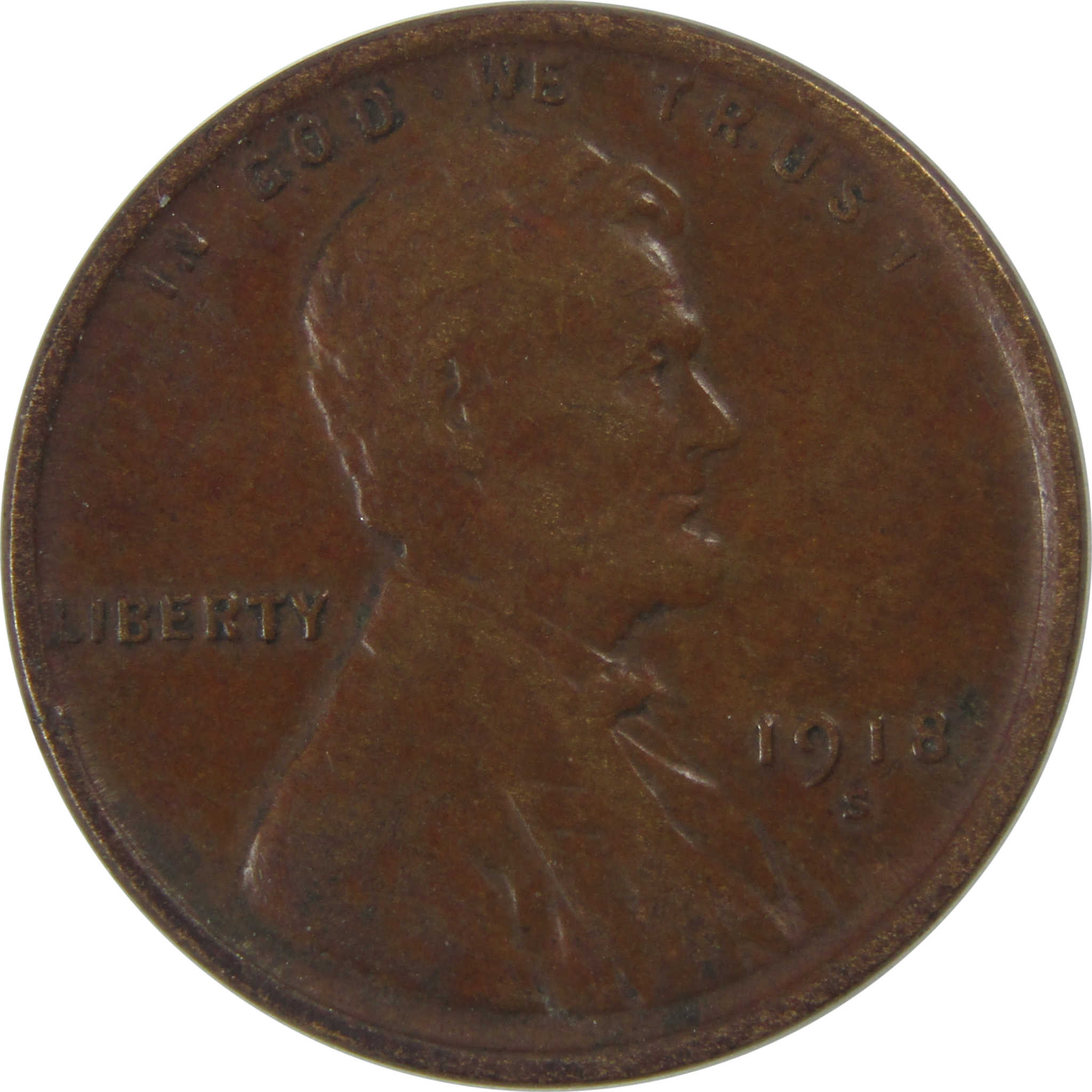 1918 S Lincoln Wheat Cent XF EF Extremely Fine Penny SKU:I23754