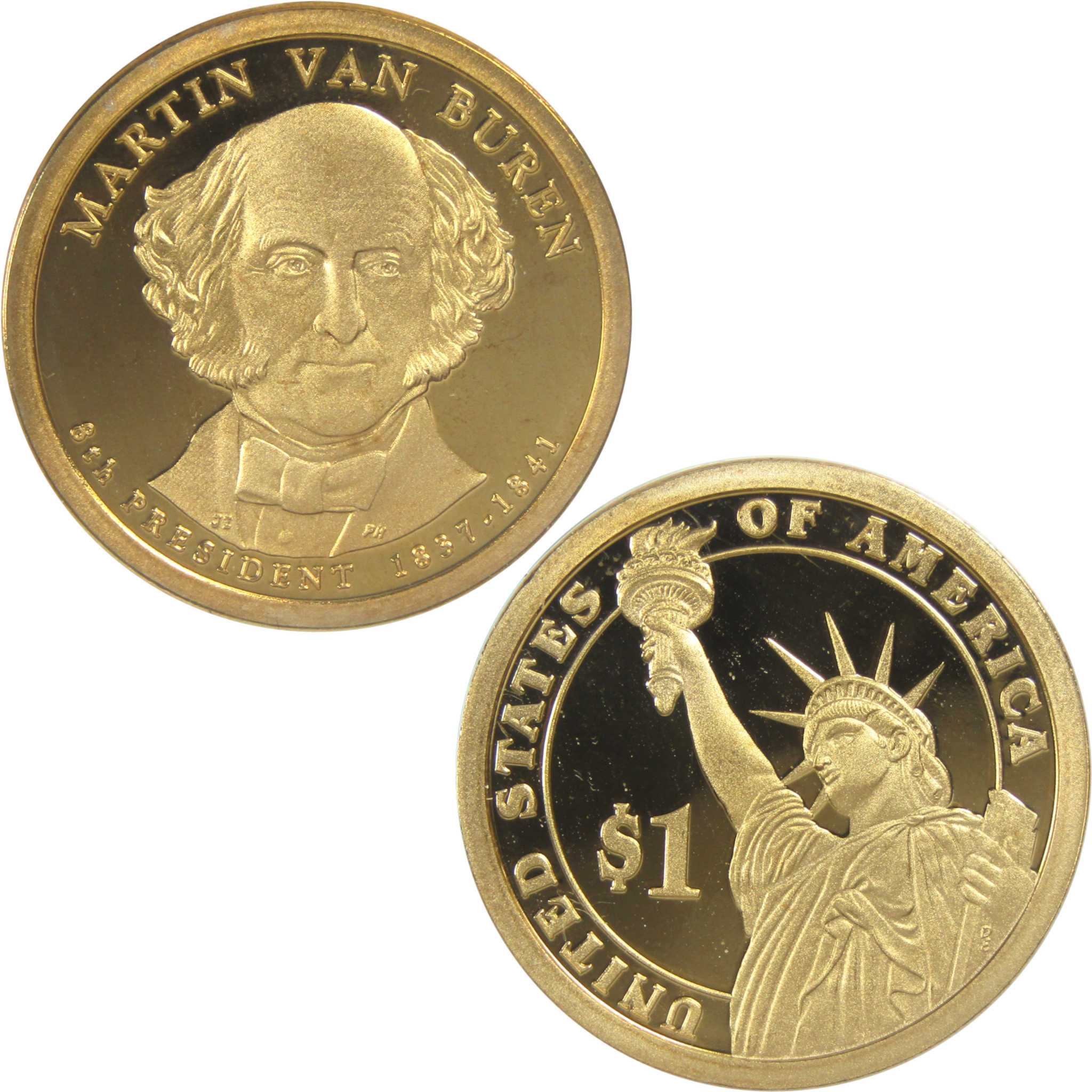 2008 S Martin Van Buren Presidential Dollar Signature Set SKU:CPC9046