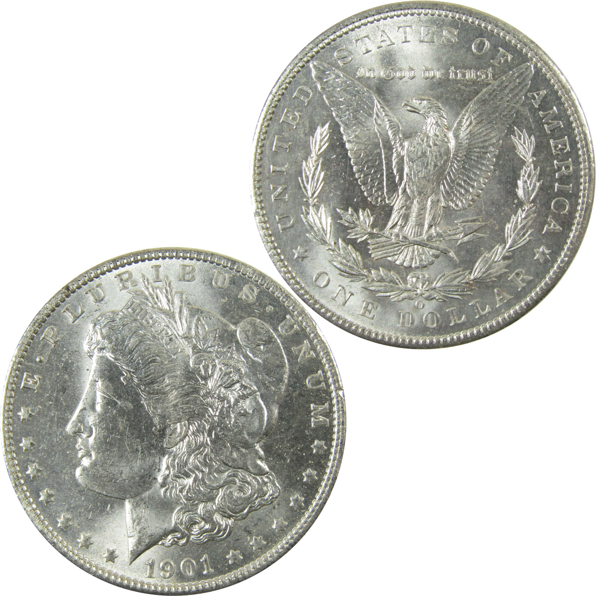 1901 O Morgan Silver Dollar Uncirculated Details $1 Coin SKU:I28377