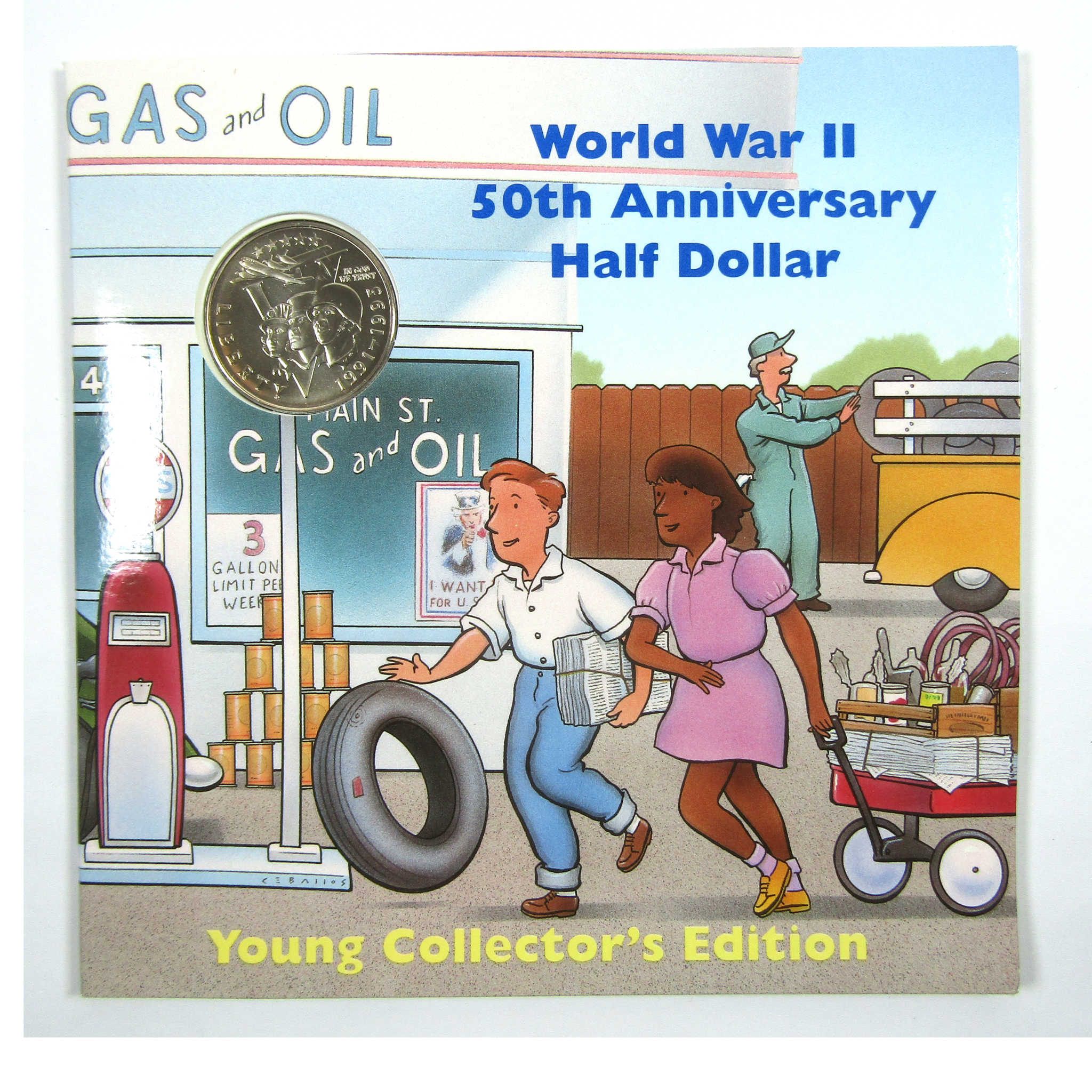 50th Anniversary of World War II Half Dollar OGP COA SKU:CPC4830