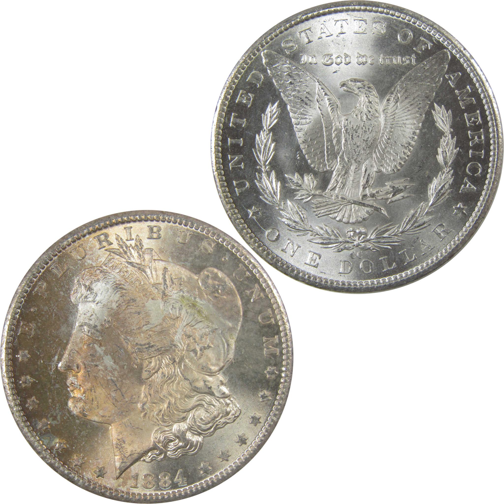 1884 CC Morgan Silver Dollar Uncirculated Toned SKU:I23579