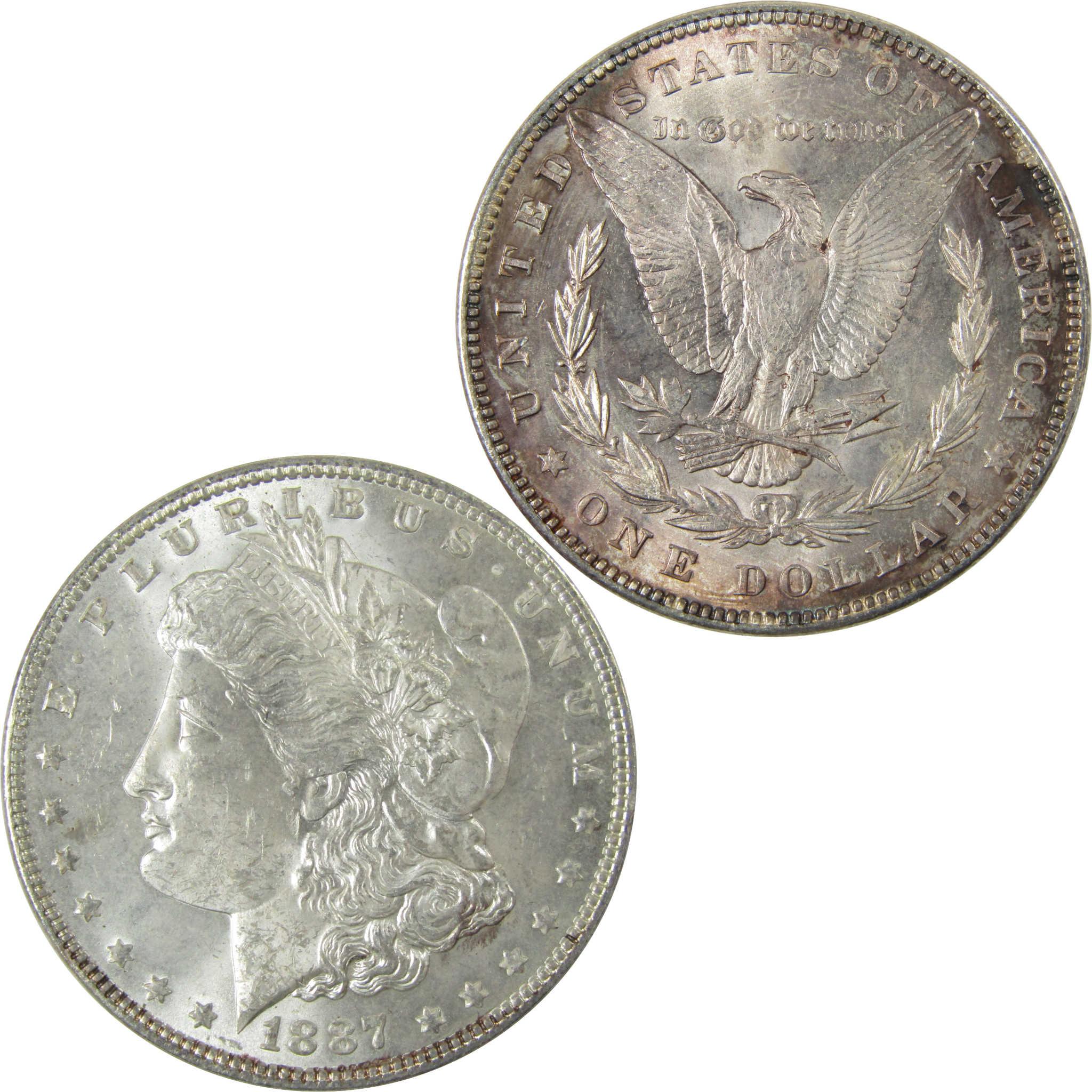1887 Morgan Silver Dollar Uncirculated Mint State $1 Coin SKU:CP670 - Morgan coin - Morgan silver dollar - Morgan silver dollar for sale - Profile Coins &amp; Collectibles