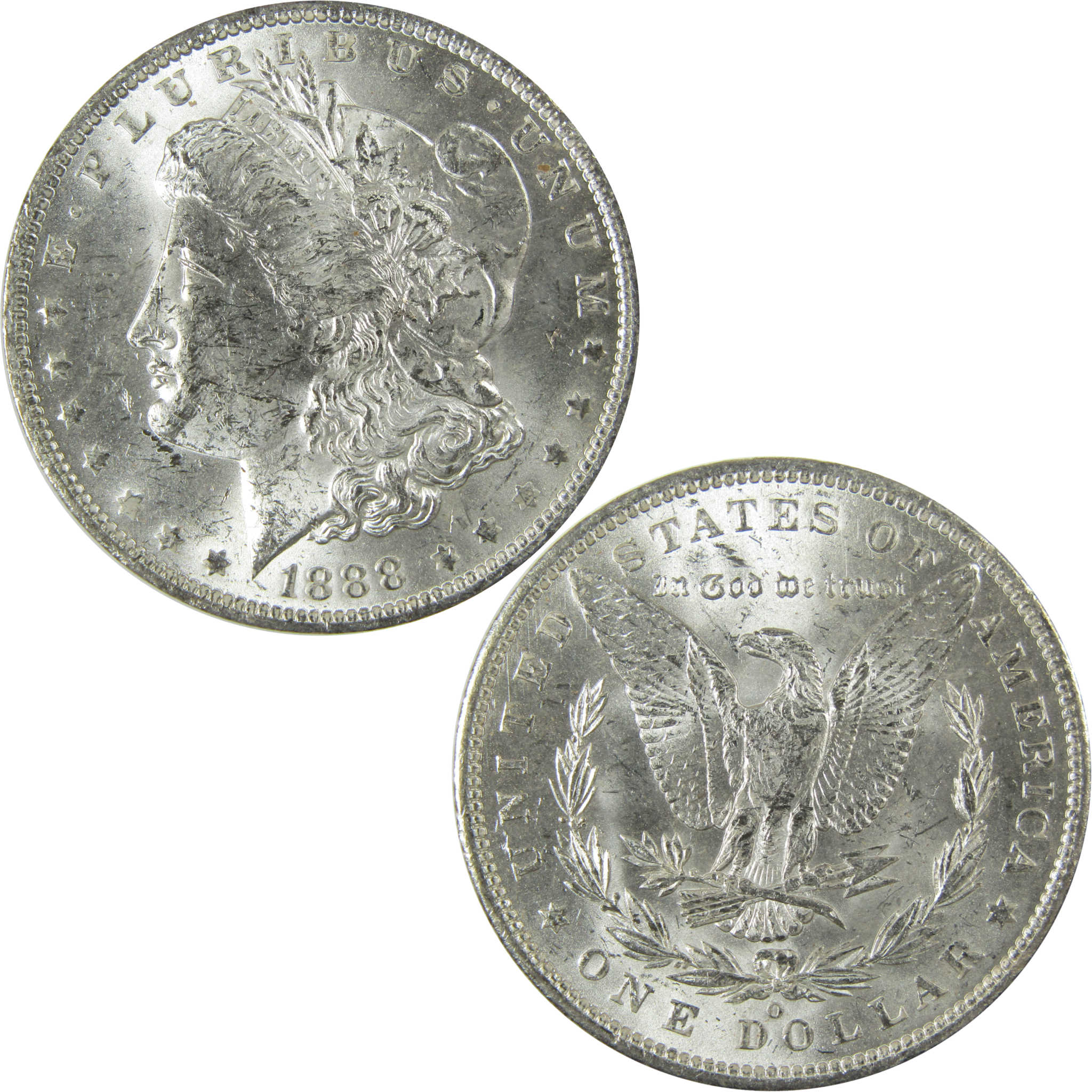 1888 O Morgan Silver Dollar Uncirculated Mint State $1 Coin SKU:I27758