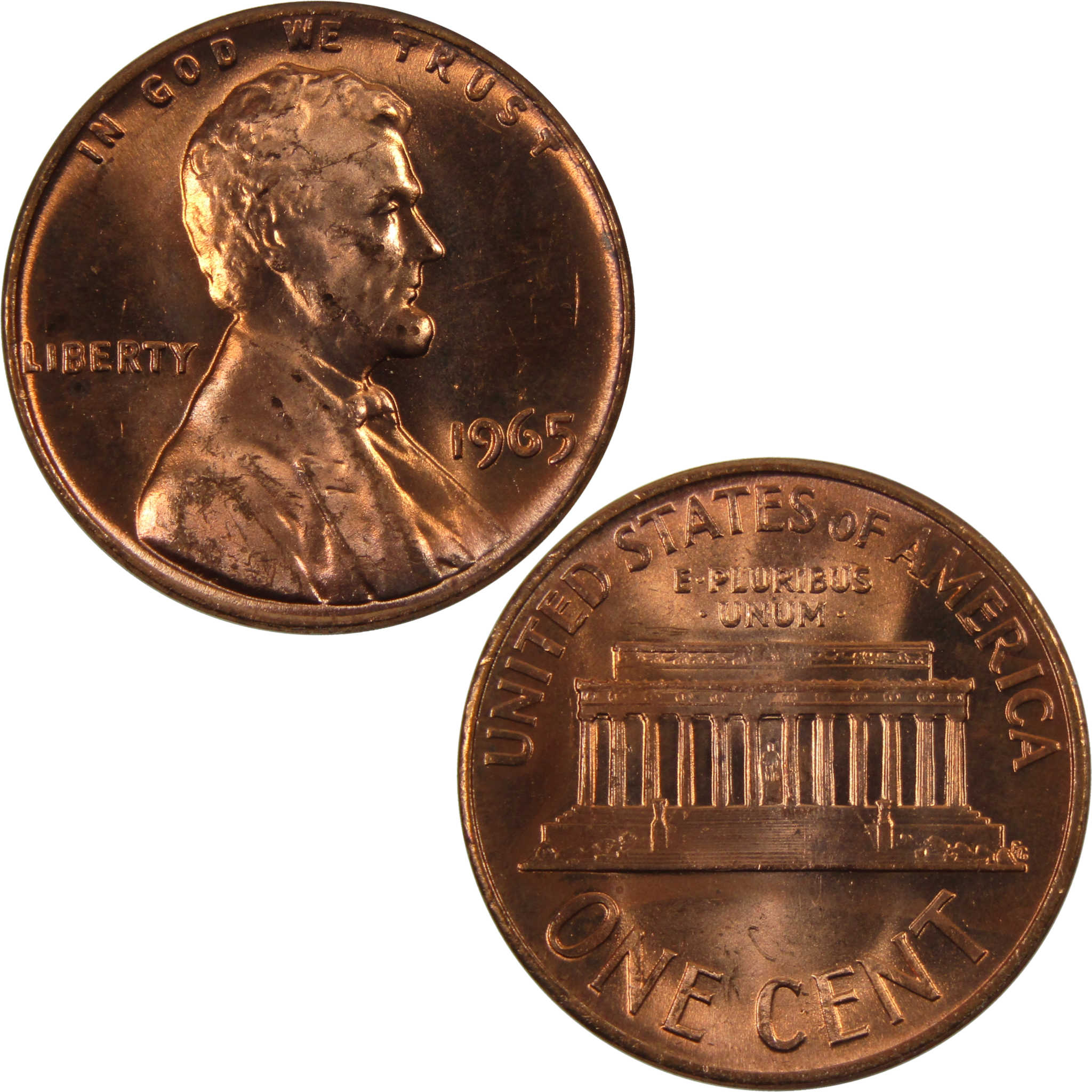 1965 Lincoln Memorial Cent BU Uncirculated Penny 1c Coin