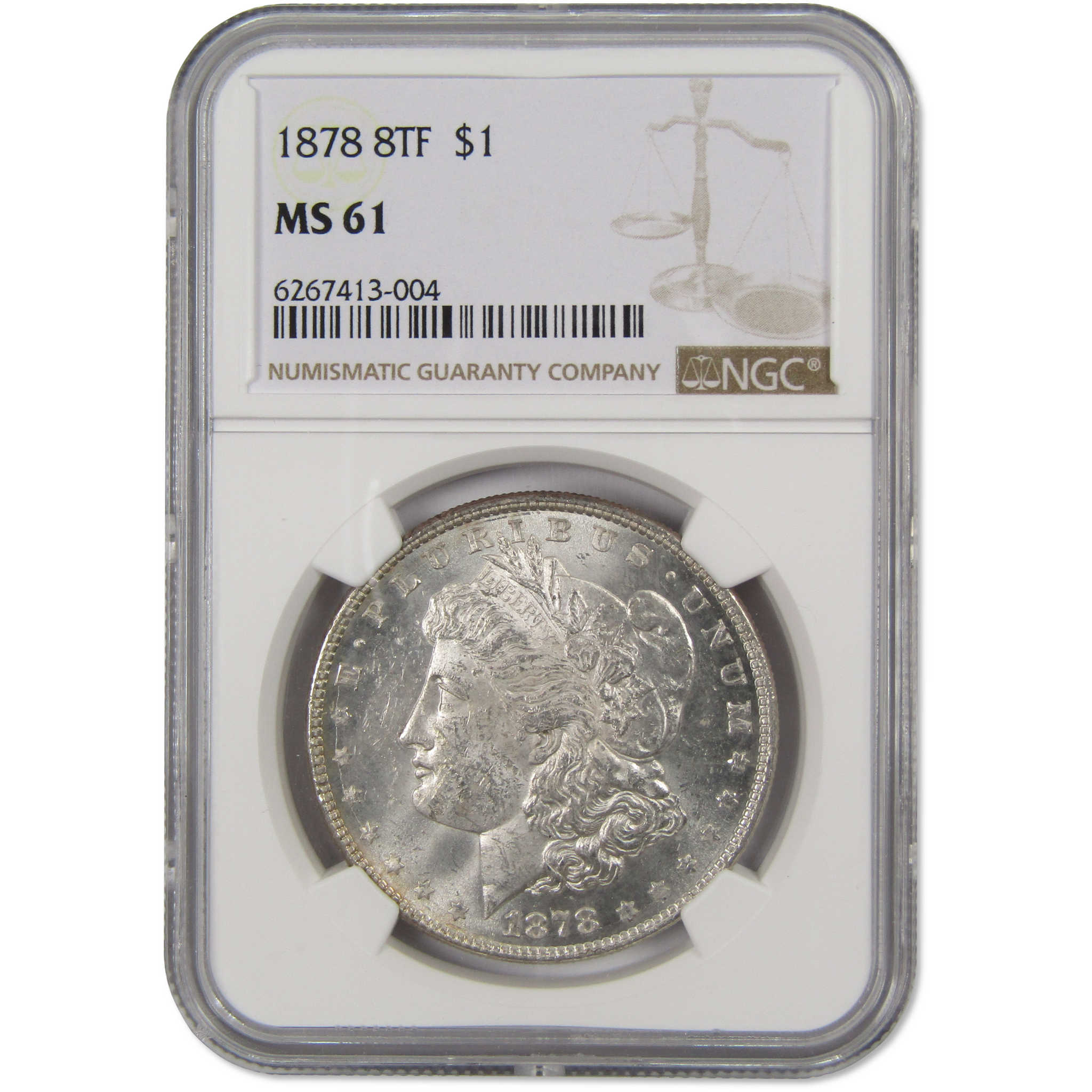 1878 8TF Morgan Dollar MS 61 NGC Silver $1 Uncirculated Coin SKU:I8302 - Morgan coin - Morgan silver dollar - Morgan silver dollar for sale - Profile Coins &amp; Collectibles