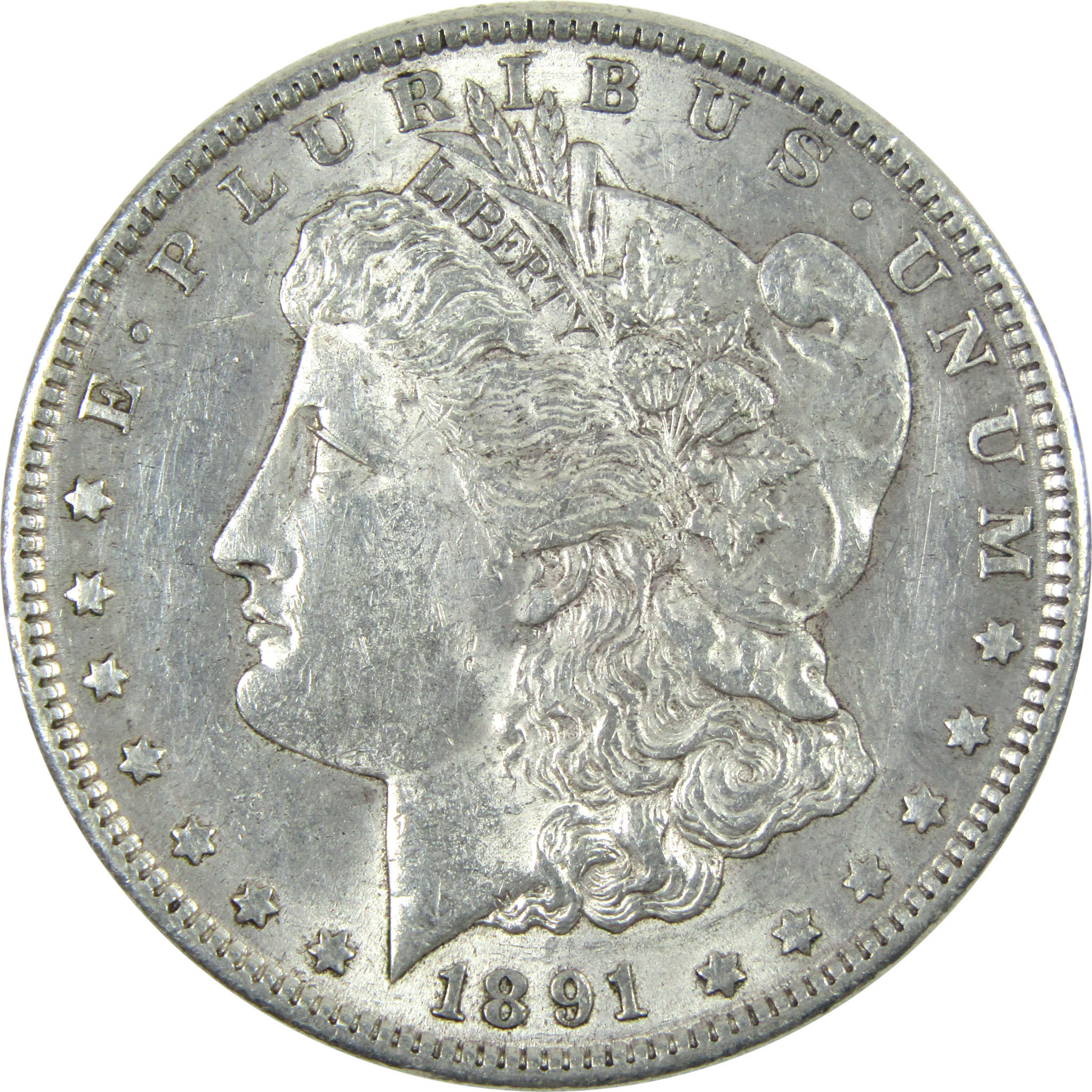 1891 S Morgan Dollar AU About Uncirculated Silver $1 Coin SKU:I14628 - Morgan coin - Morgan silver dollar - Morgan silver dollar for sale - Profile Coins &amp; Collectibles