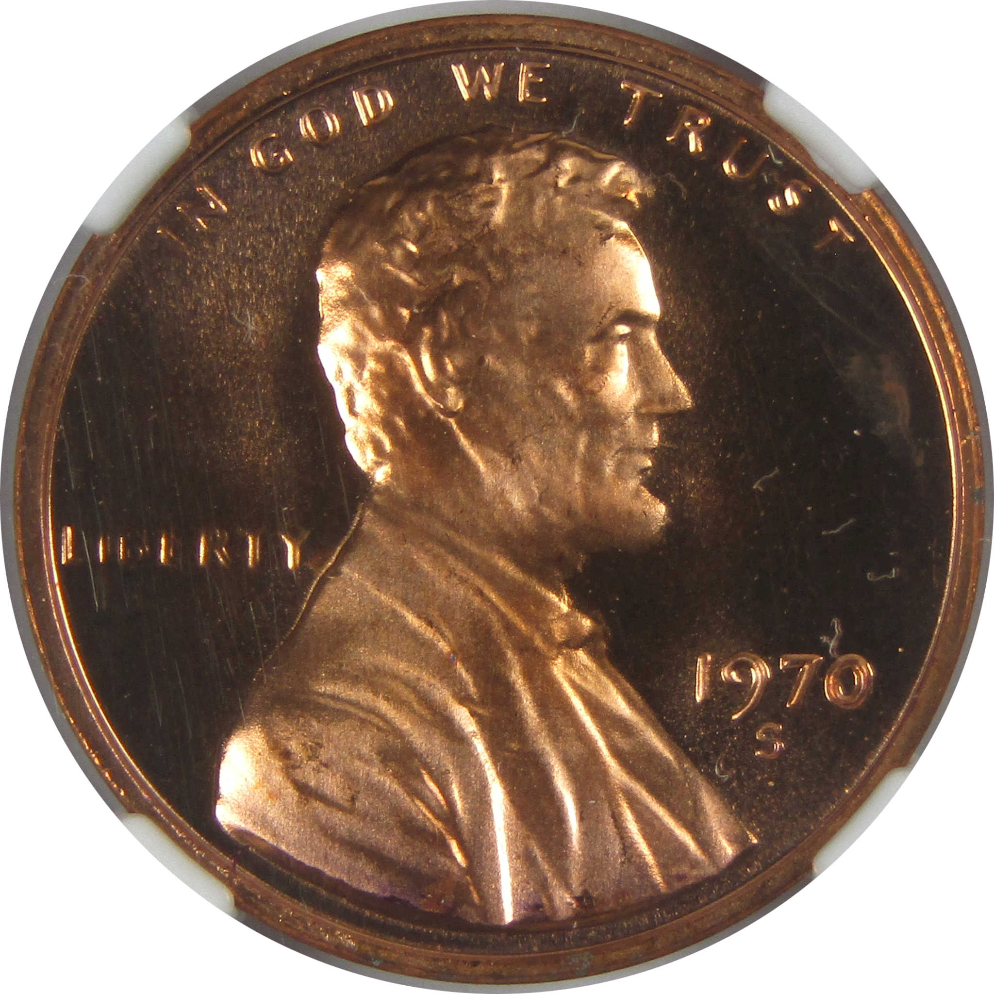 1970 S Small Date Lincoln Memorial Cent PF 68 RD Cameo NGC Penny