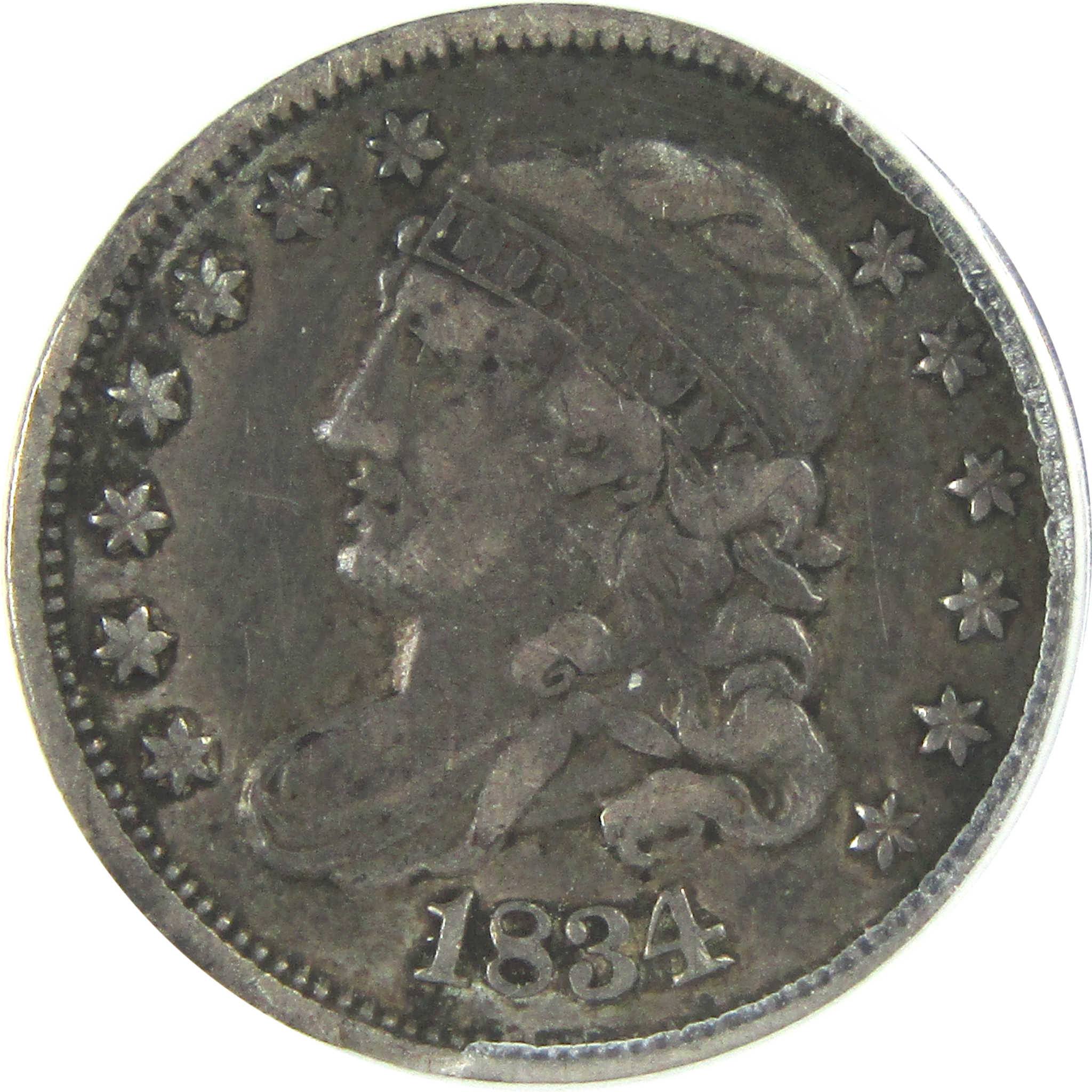 1834 Capped Bust Half Dime VF 35 Details ANACS Silver 5c SKU:I16103