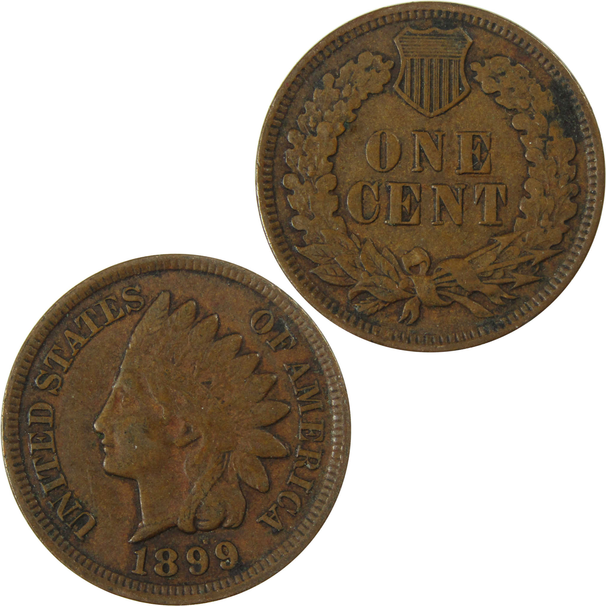 1899 Indian Head Cent XF EF Extremely Fine Penny 1c Coin SKU:I26941