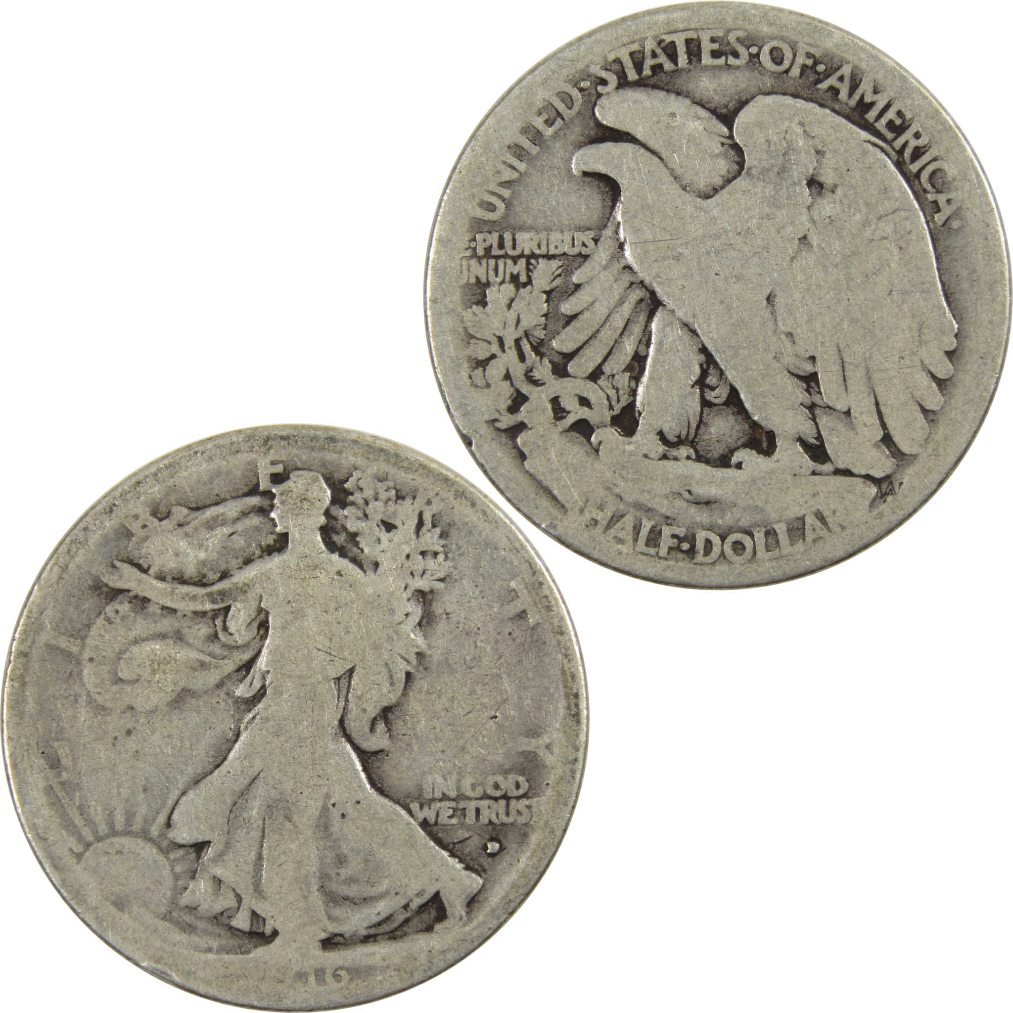 1916 D Liberty Walking Half Dollar AG About Good 90% Silver SKU:I8155