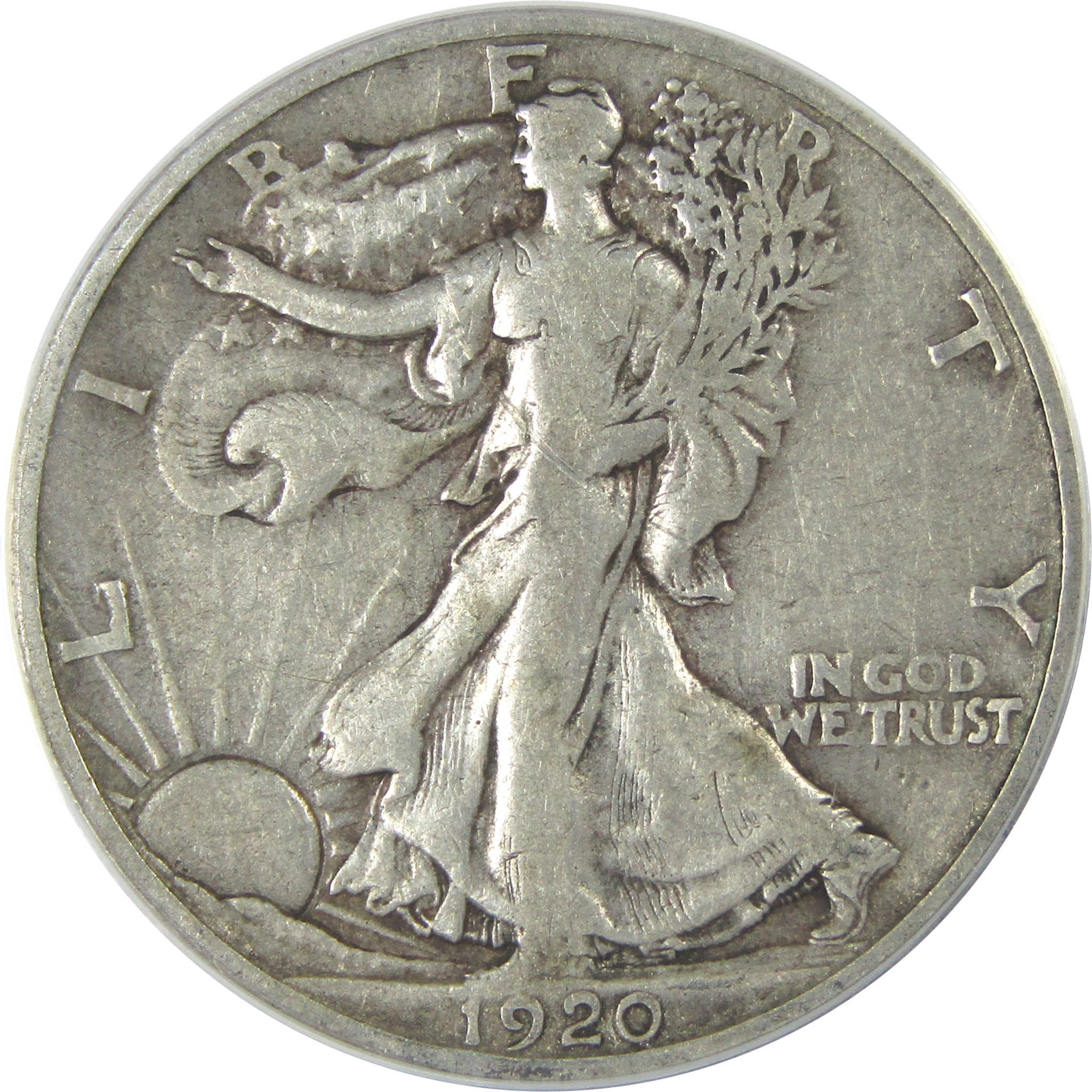 1920 S Liberty Walking Half Dollar VF 20 Details ANACS SKU:I16179