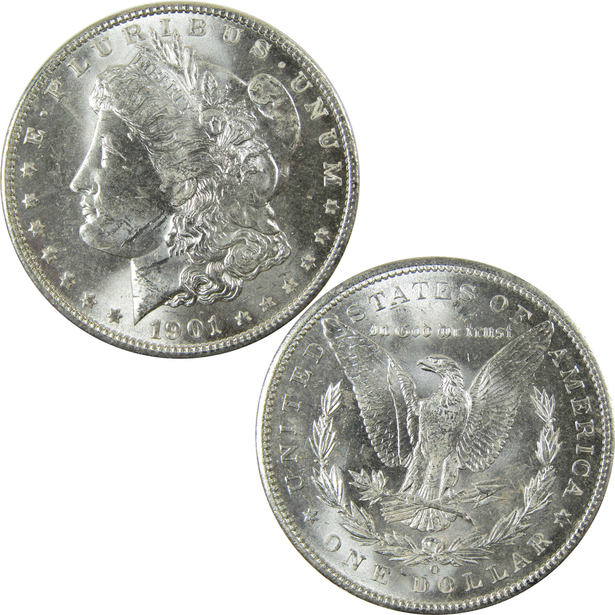 1901 O Morgan Silver Dollar Uncirculated Mint State $1 Coin SKU:I28493