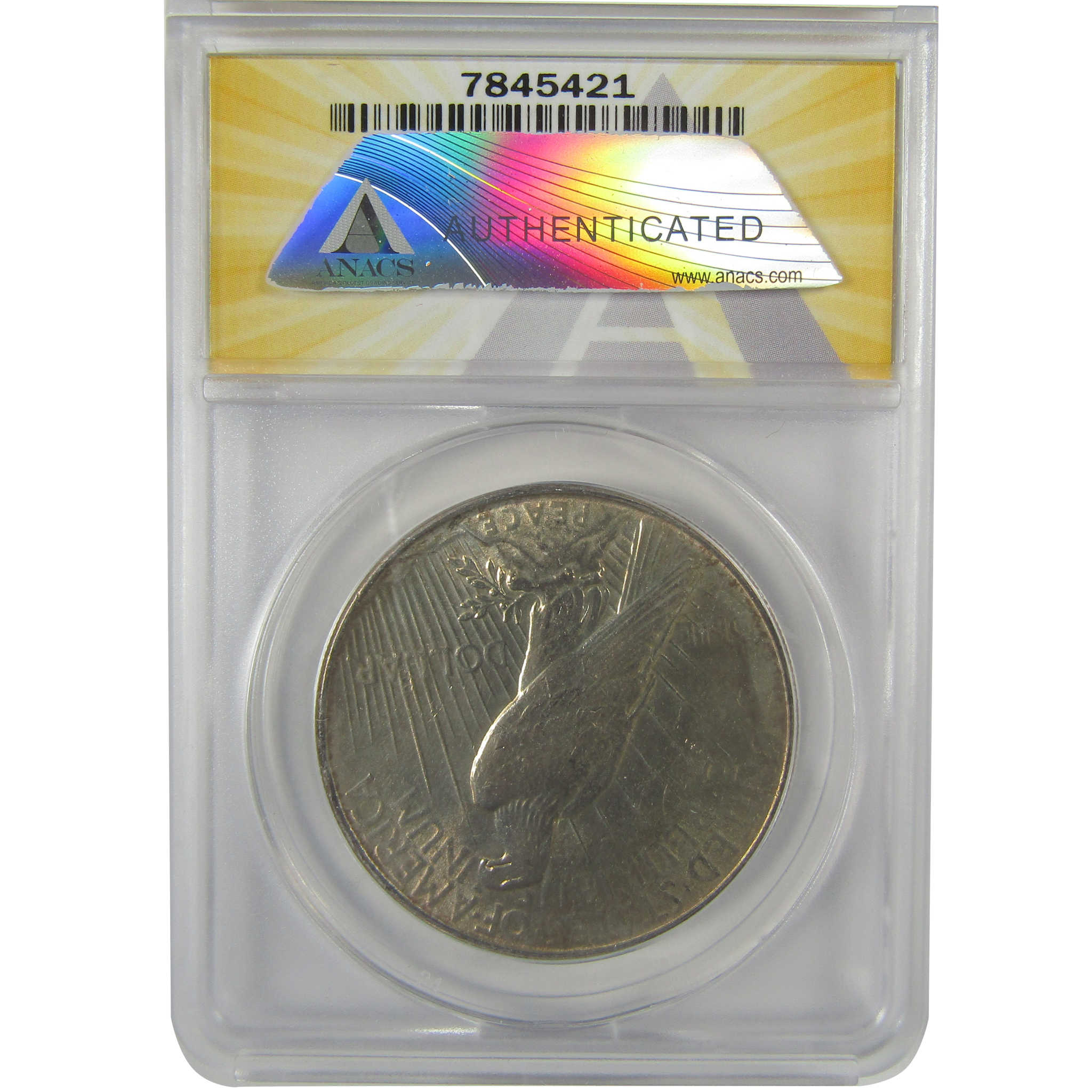 1935 Peace Dollar AU 58 Details ANACS Silver $1 Coin SKU:I21620