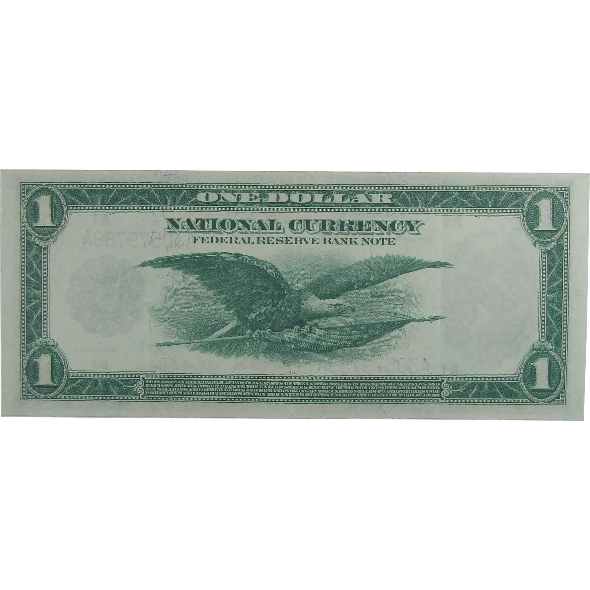 1918 $1 Federal Reserve Bank Note Fr 710 Boston MA XF Extremely Fine