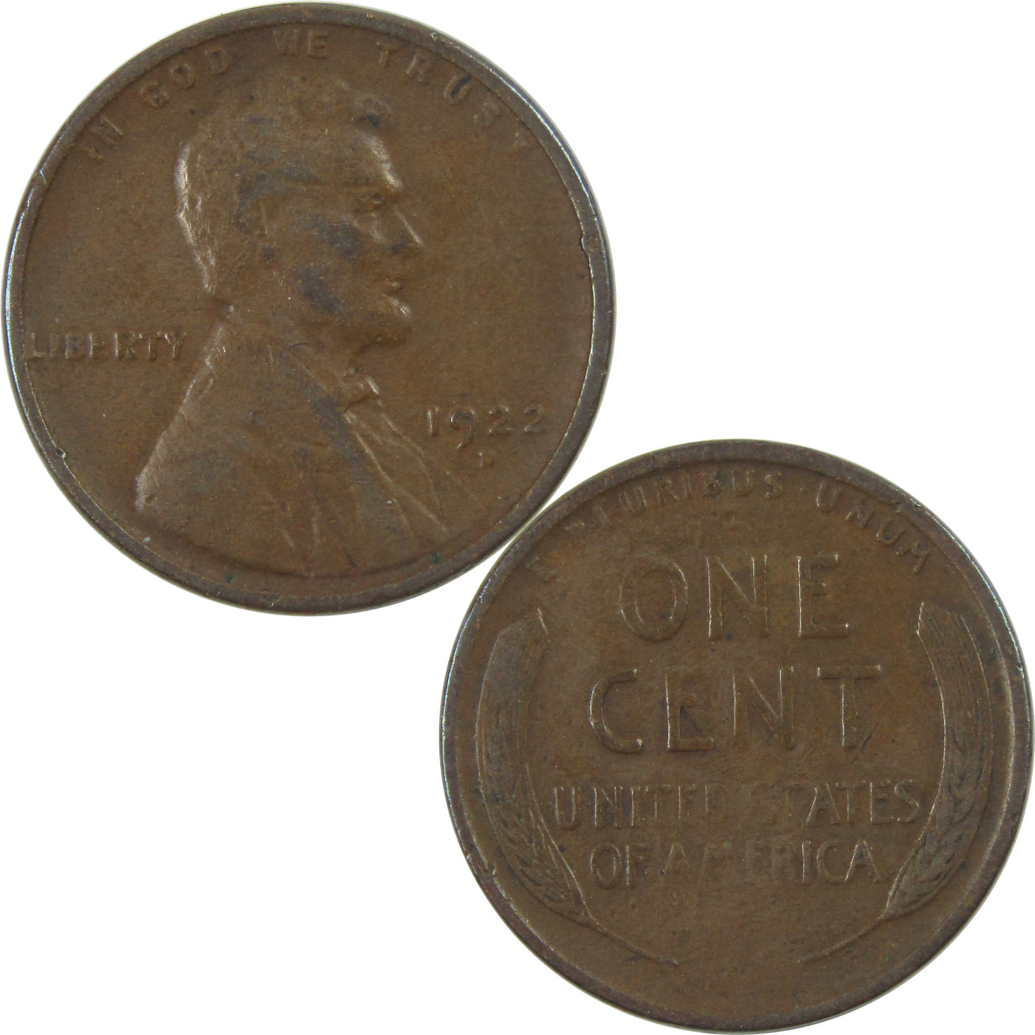 1922 D Lincoln Wheat Cent F Fine Penny 1c Coin SKU:CPC9232