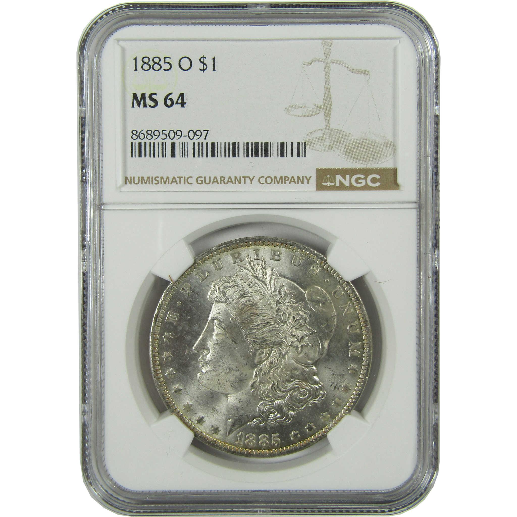 1885 O Morgan Silver Dollar MS 64 NGC Uncirculated SKU:CP867 - Morgan coin - Morgan silver dollar - Morgan silver dollar for sale - Profile Coins &amp; Collectibles