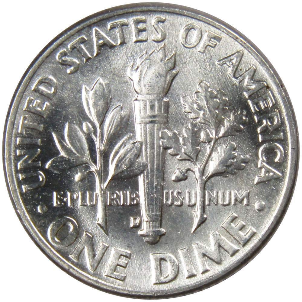 1956 D Roosevelt Silver Dime Uncirculated Mint State 10c Coin