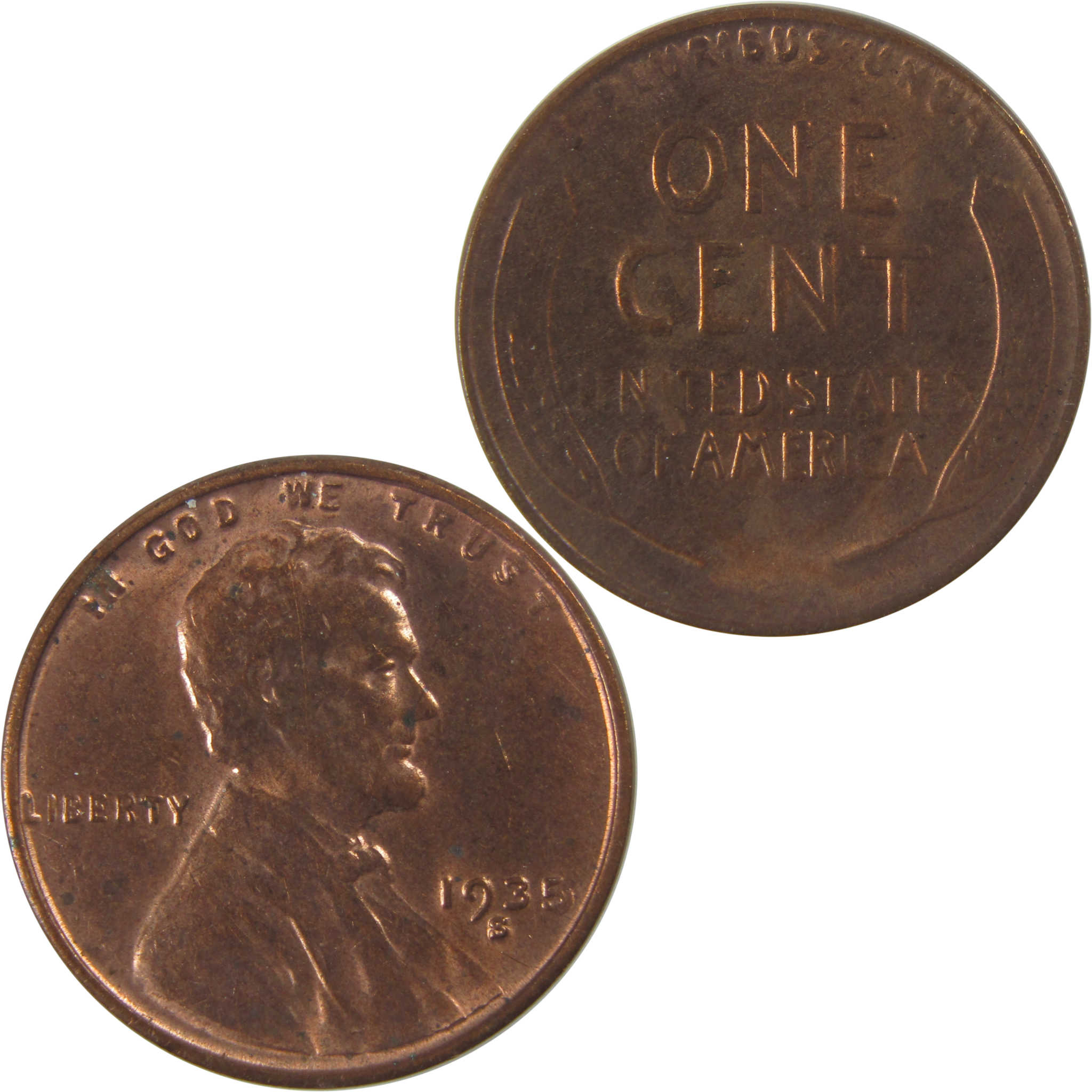 1935 S Lincoln Wheat Cent Uncirculated Mint State Penny SKU:I23758