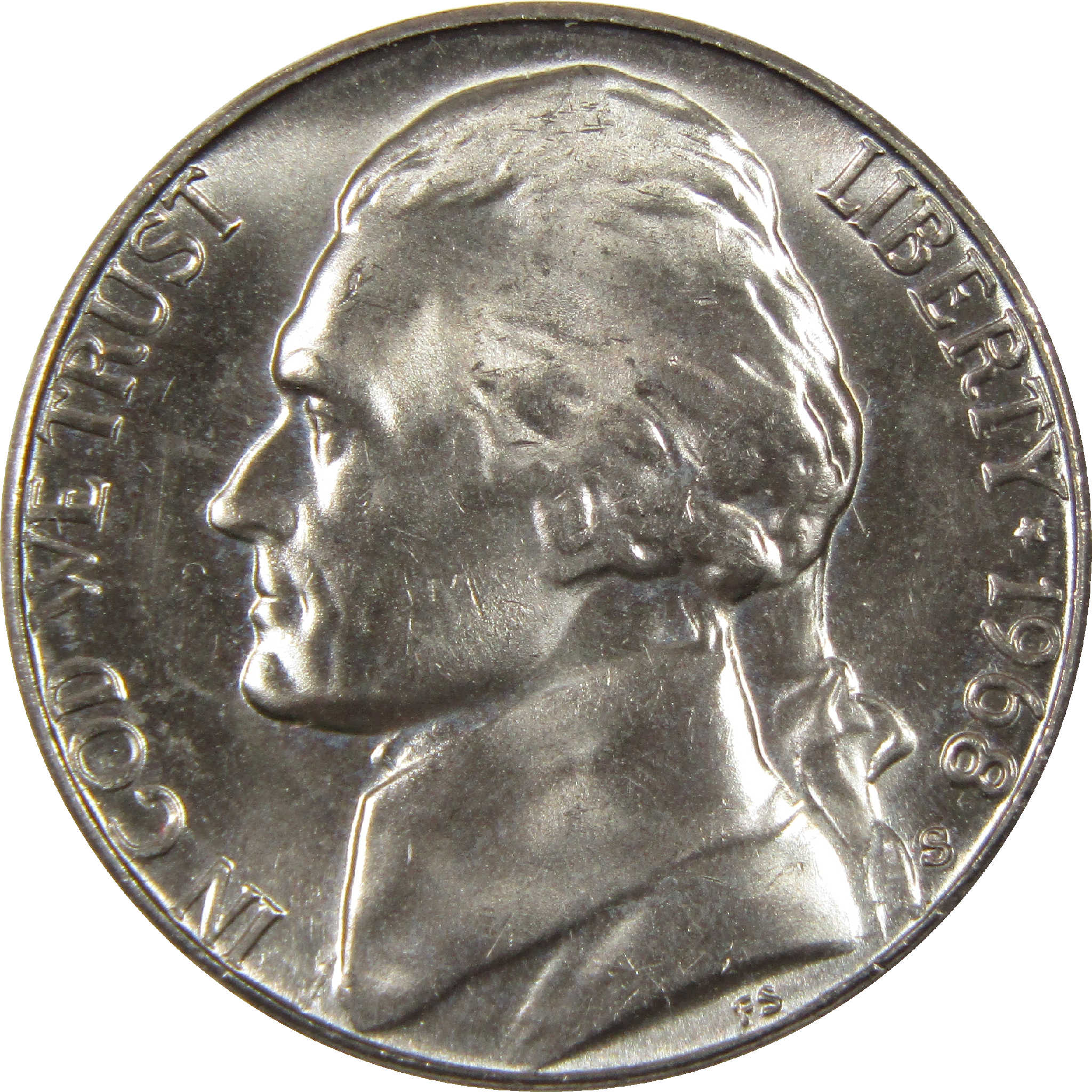 1968 S Jefferson Nickel BU Uncirculated 5c Coin