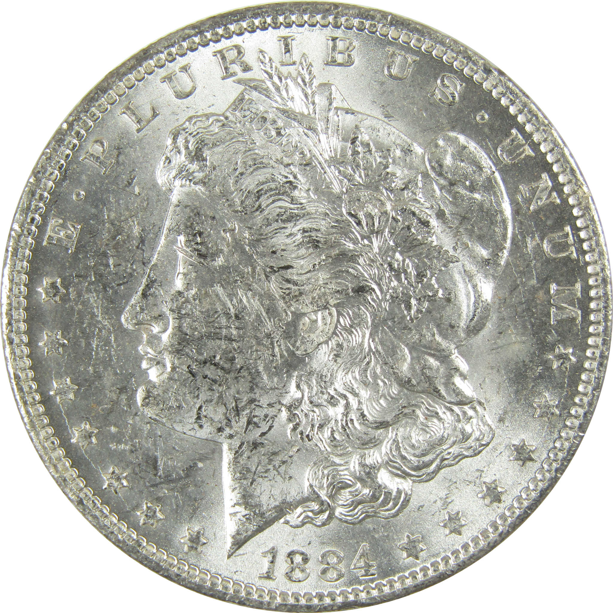 1884 O Morgan Silver Dollar Uncirculated Mint State $1 Coin SKU:I27482