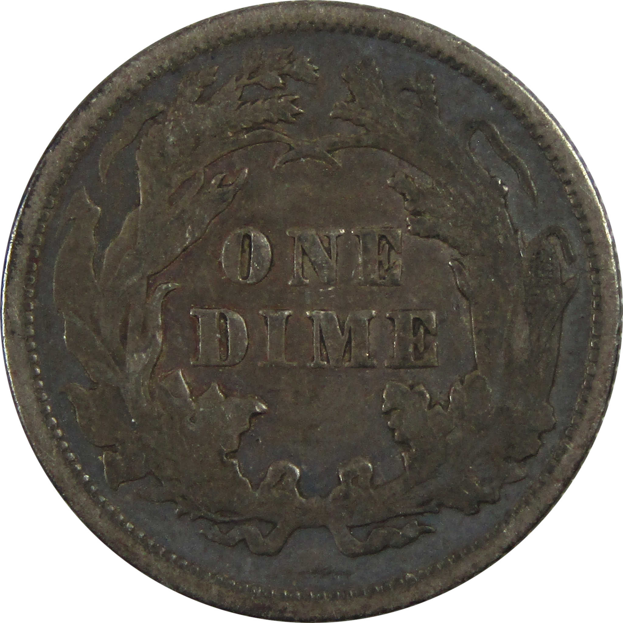 1877 Seated Liberty Dime XF EF Silver 10c Coin SKU:I13499