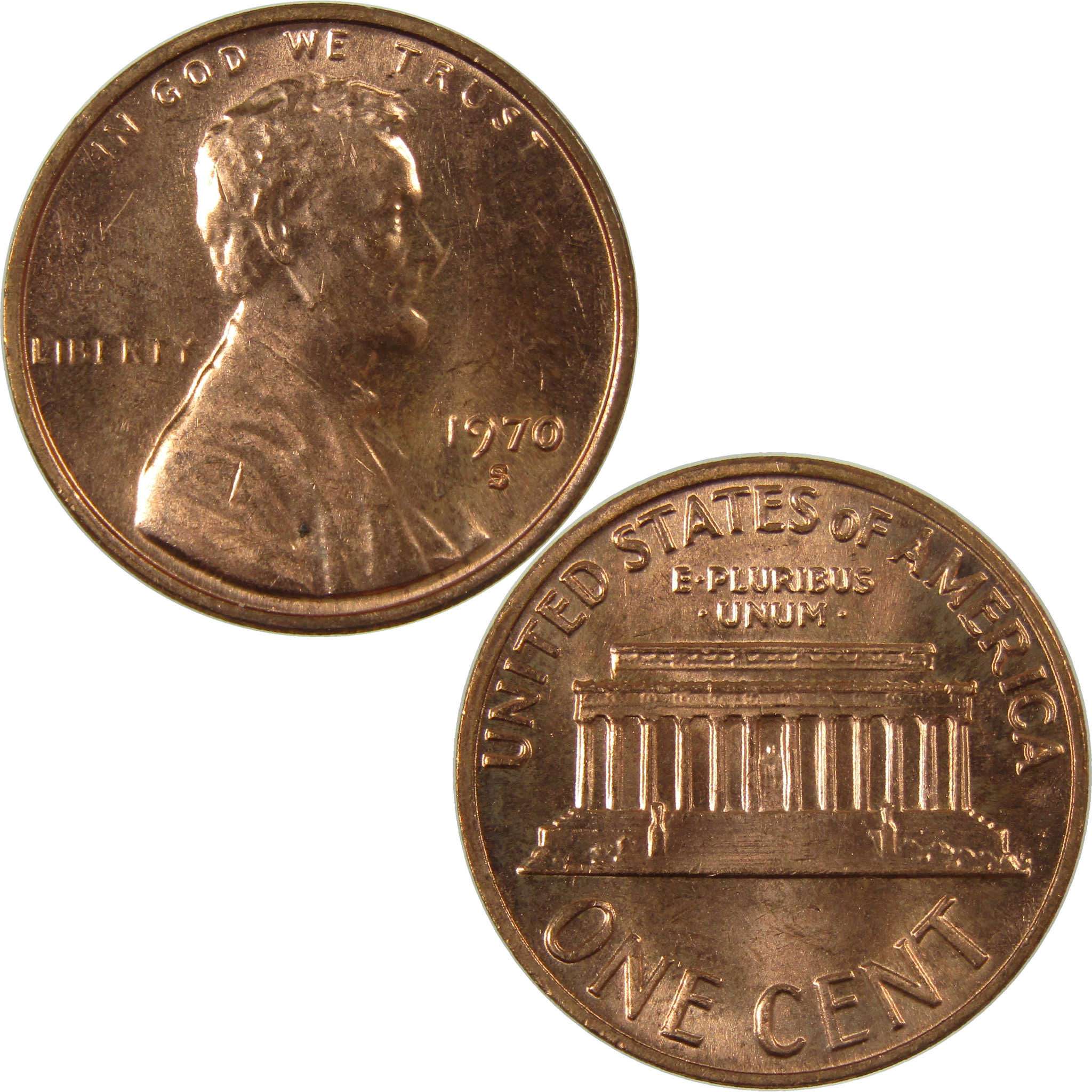 1970 S Small Date Lincoln Memorial Cent Uncirculated SKU:I27839