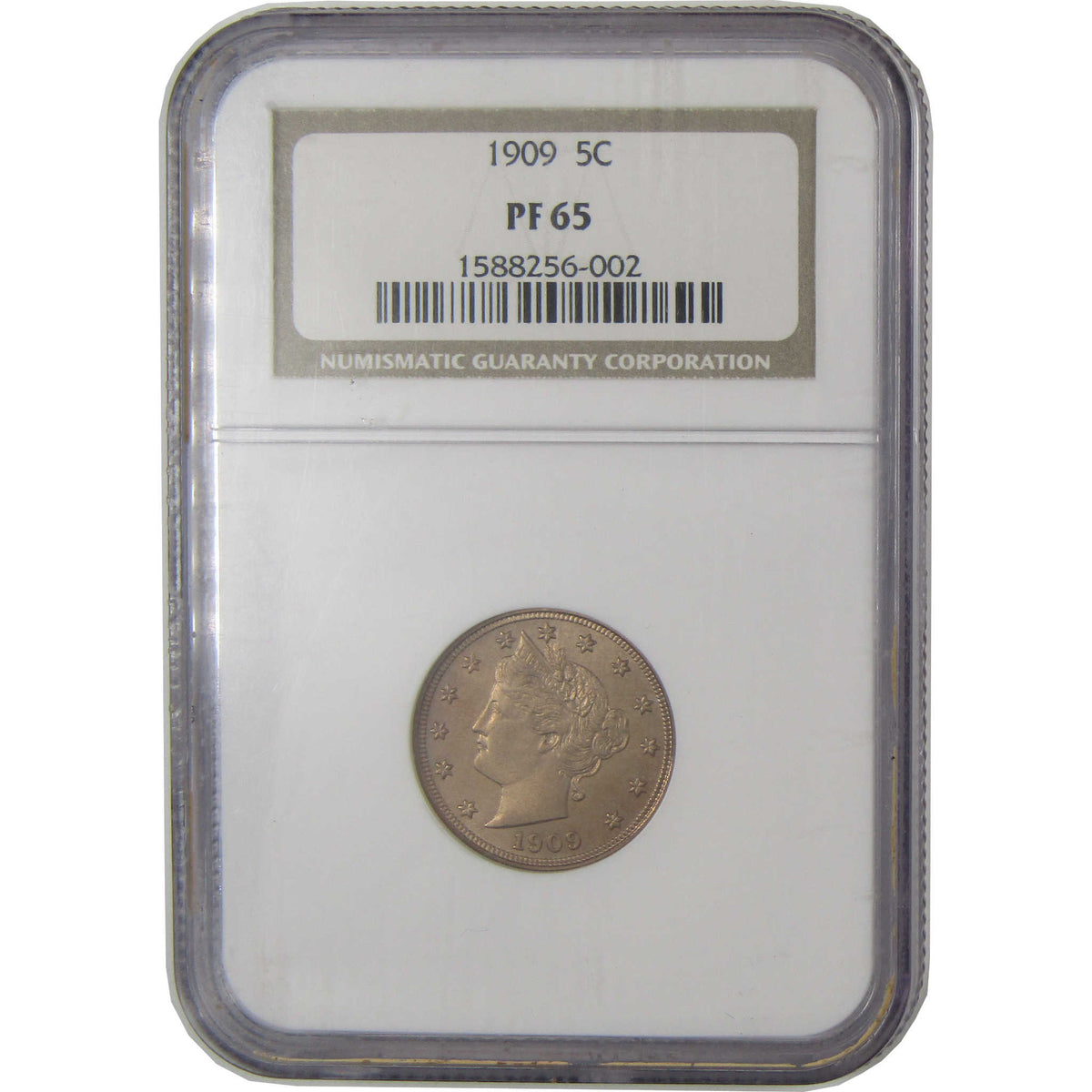 1909 Liberty Head V Nickel PF 65 NGC Proof 5c Coin Collectible