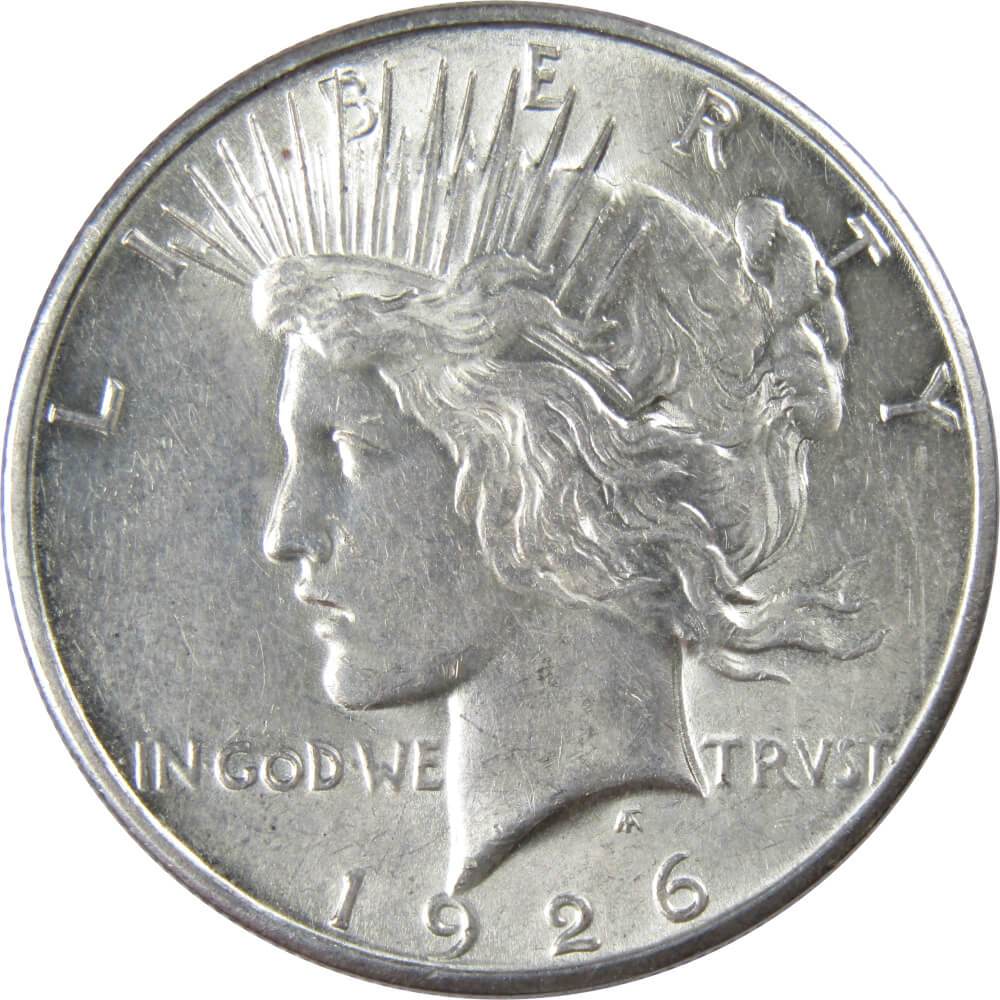 1926 S Peace Dollar AU About Uncirculated Silver $1 Coin