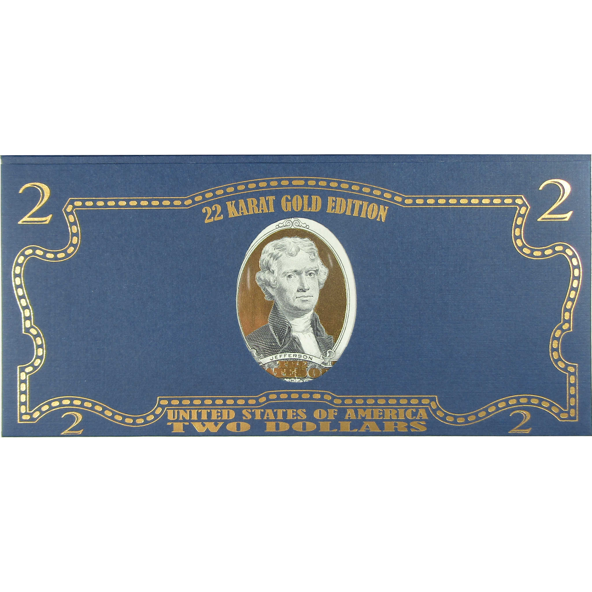 2009 $2 Federal Reserve Note 22 Karat Gold Foil Edition SKU:CPC9397