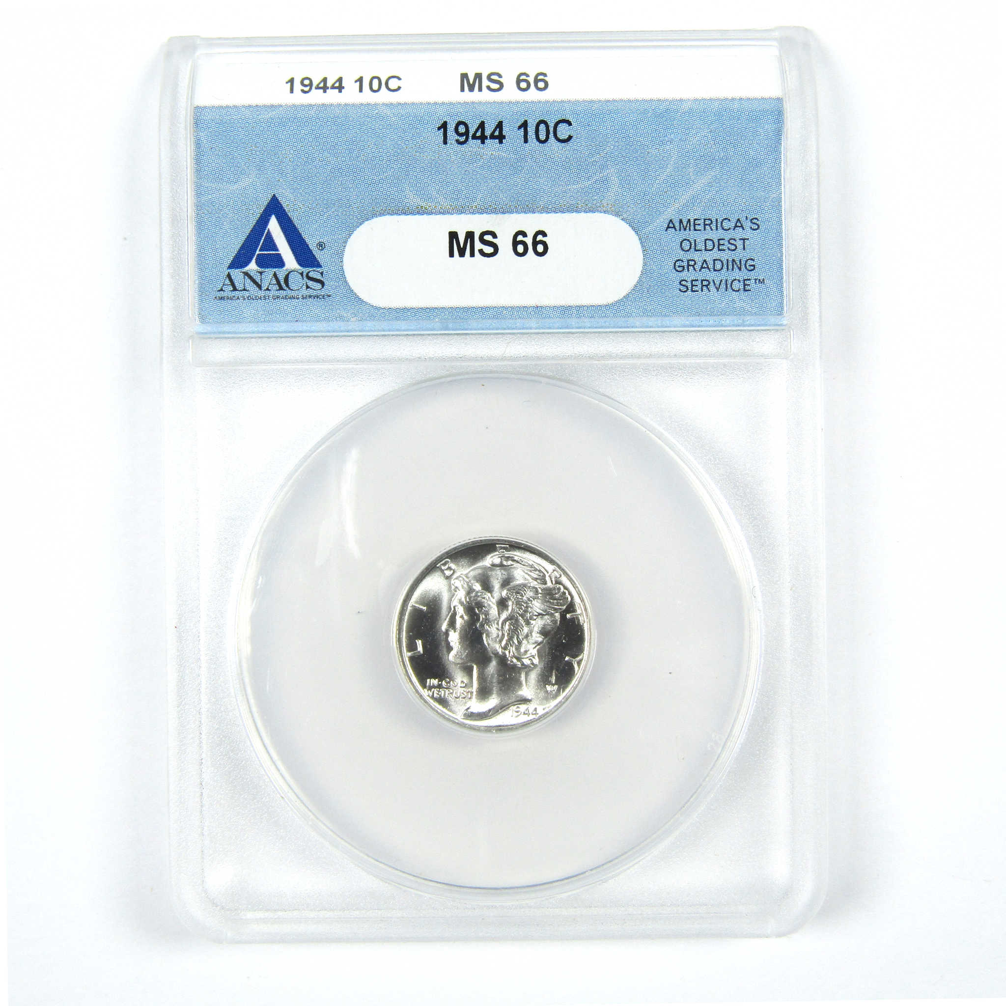 1944 Mercury Dime MS 66 ANACS Silver 10c Uncirculated SKU:I15015