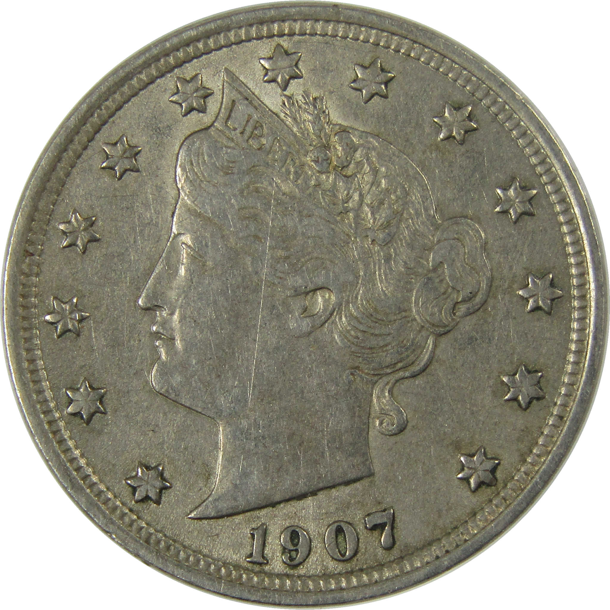 1907 Liberty Head V Nickel XF EF Extremely Fine 5c Coin SKU:I27825