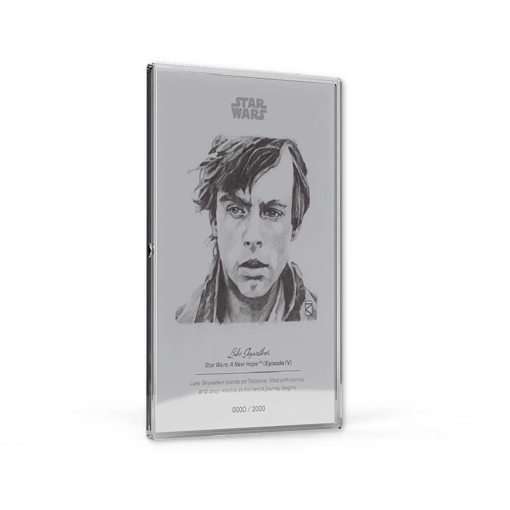 2026 Niue Star Wars Sketch Art Luke Skywalker Silver Foil SKU:OPC261