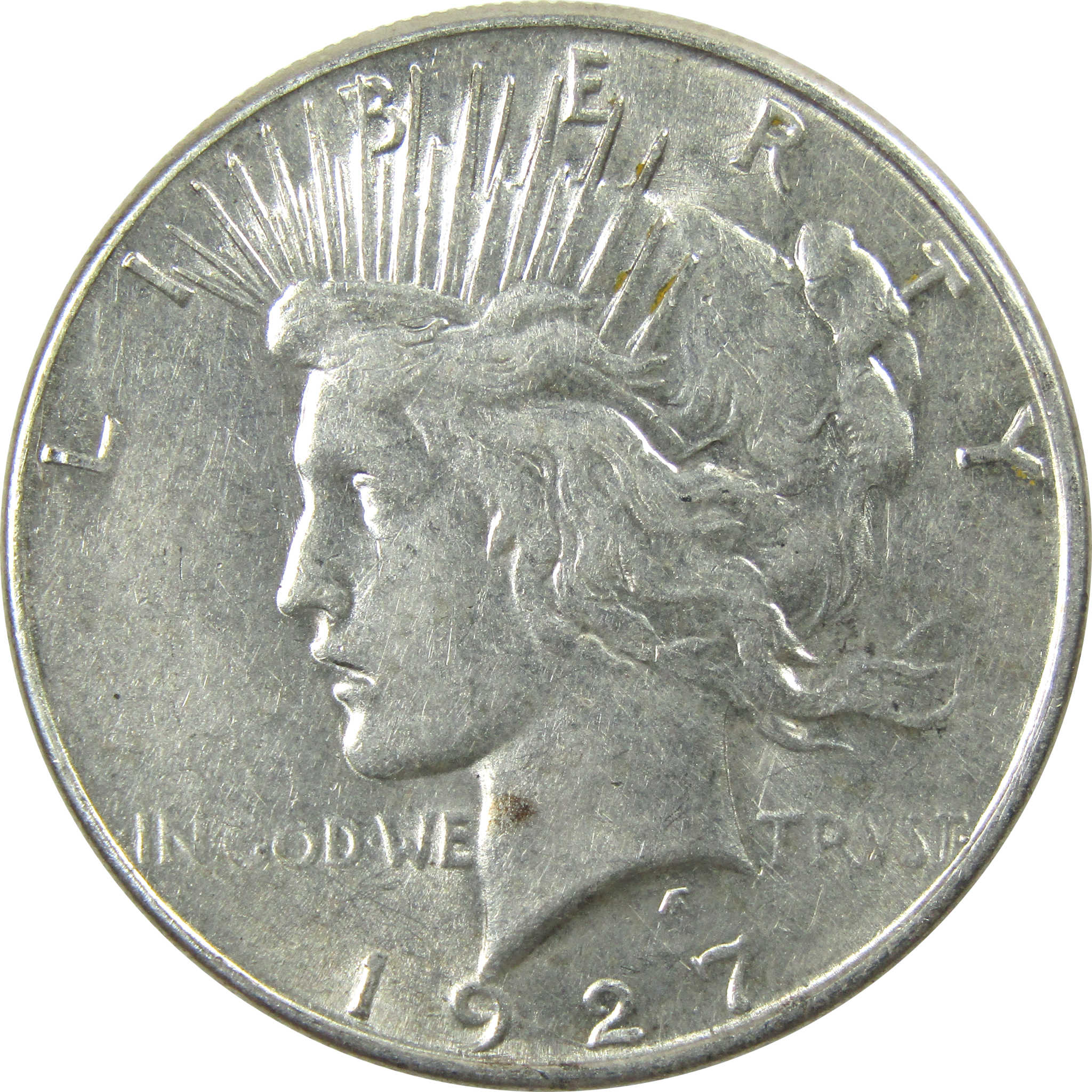 1927 S Peace Dollar AU About Uncirculated Silver $1 Coin SKU:I13634