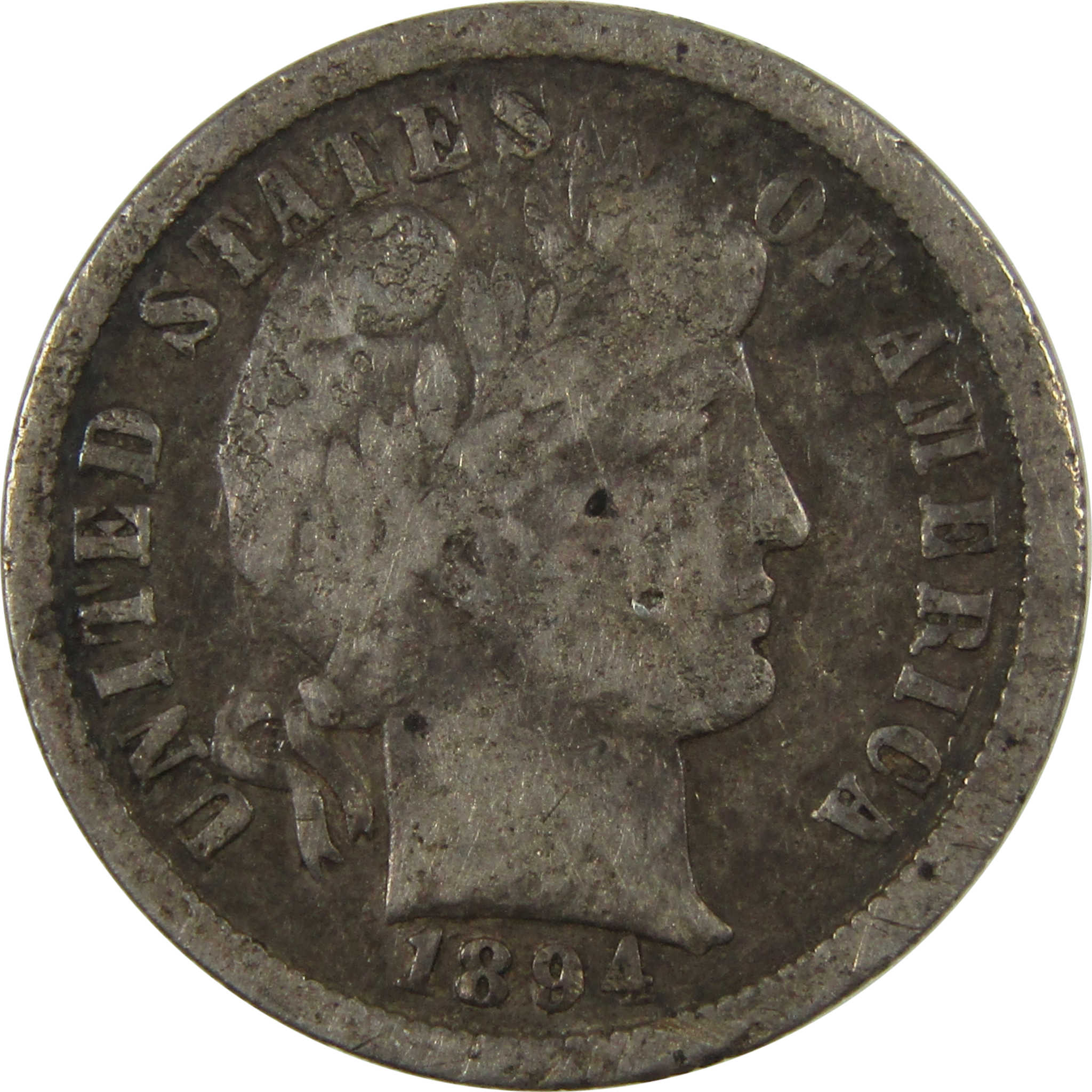 1894 O Barber Silver Dime VG Very Good Details 10c Coin SKU:CP1336